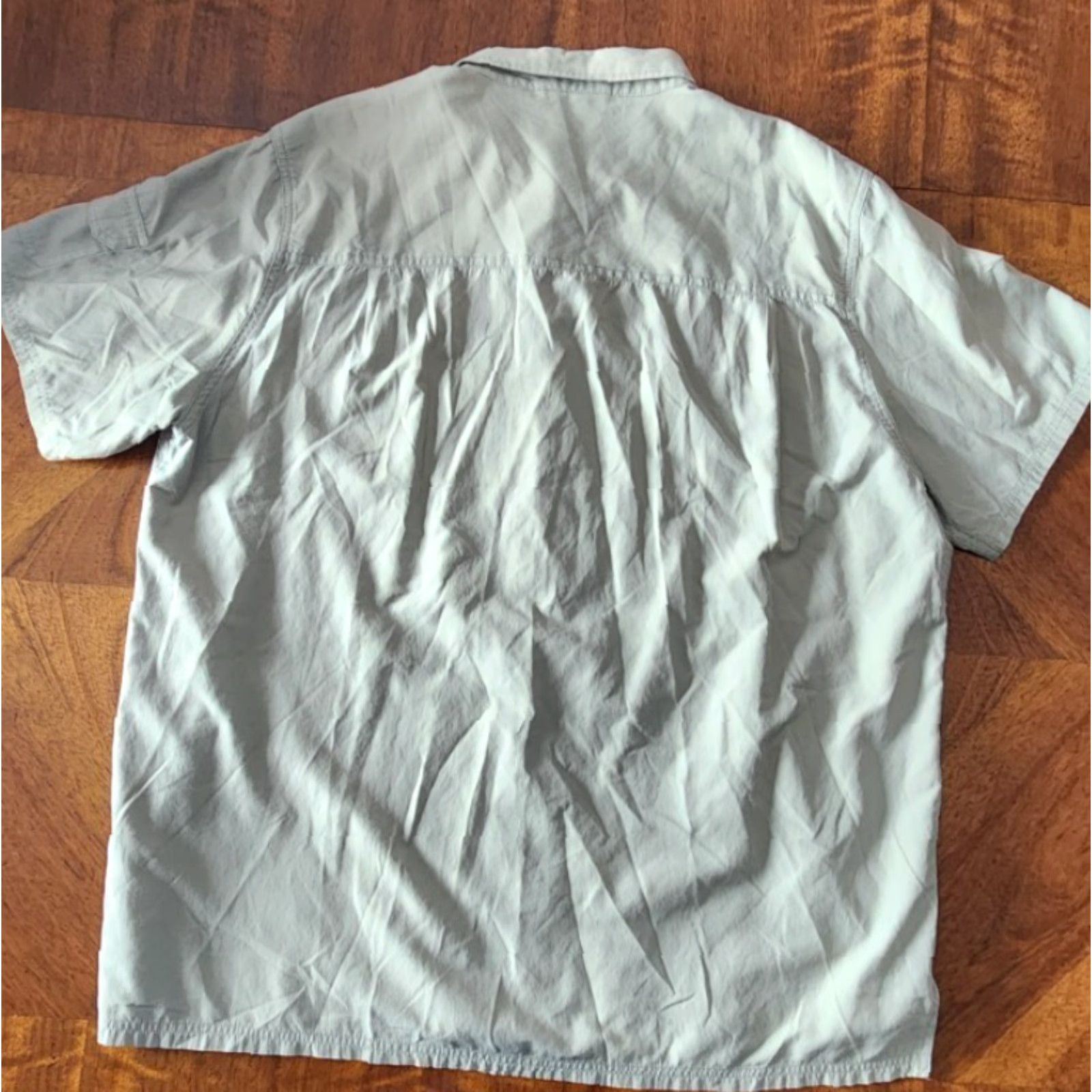 Vintage Field & Stream Button Up Shirt Mens 2XL Short Sleeve Fishing Outdoors Green Size US XXL / EU 58 / 5 - 2 Thumbnail
