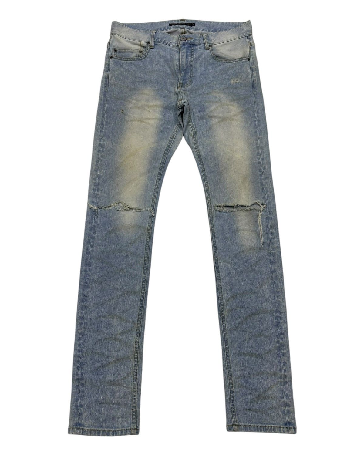JACKROSE Jack Rose Clawmark Distressed Skinny Jeans Size US 31 - 1 Thumbnail