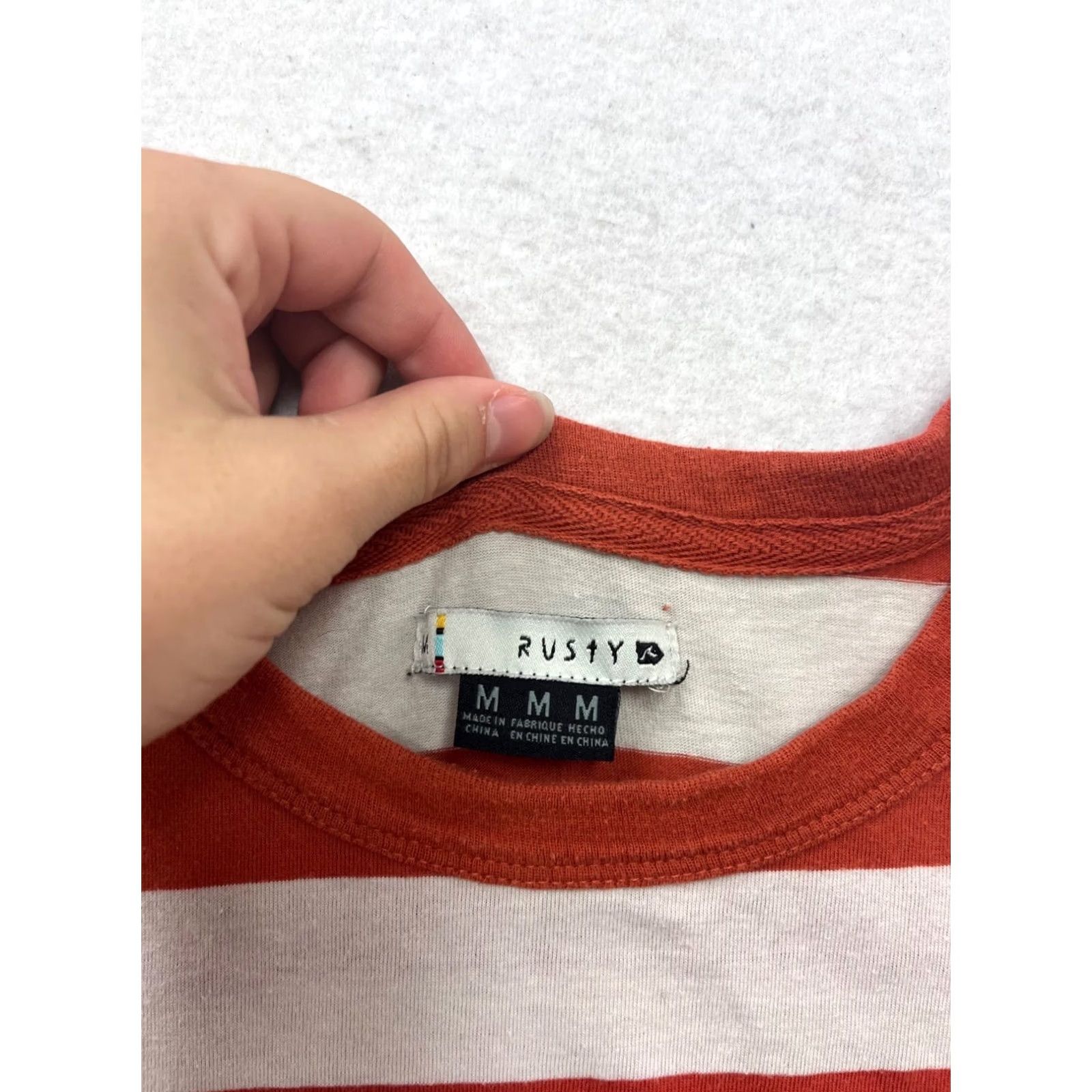 Rusty VINTAGE Rusty Striped T-Shirt Mens M Red & White Size US M / EU 48-50 / 2 - 3 Thumbnail
