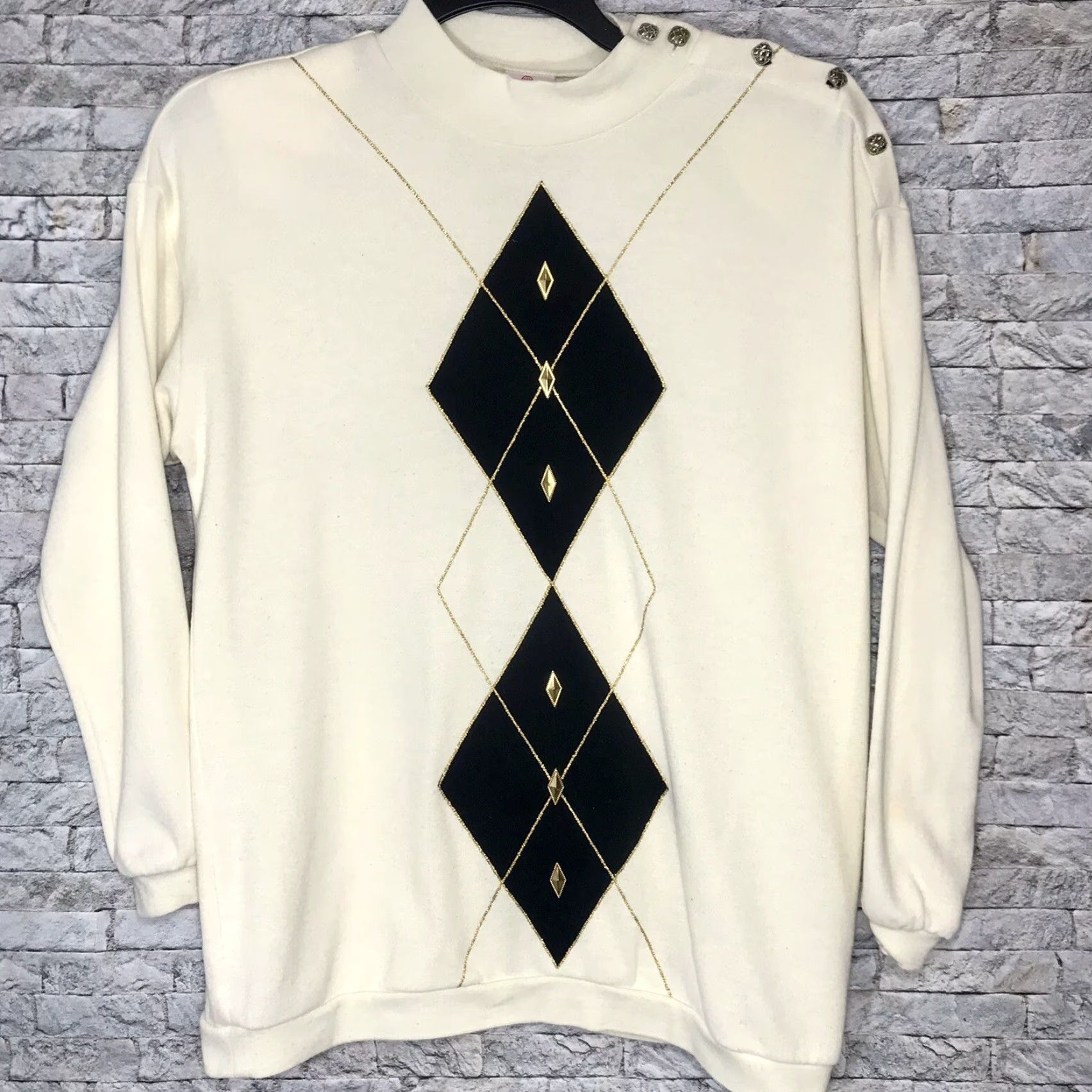 GRAFF VINTAGE Graff Shirt Geometric Beige 70s Cotton Blend Button Blouse Medium M Mens Size M / US 6-8 / IT 42-44 - 2 Thumbnail