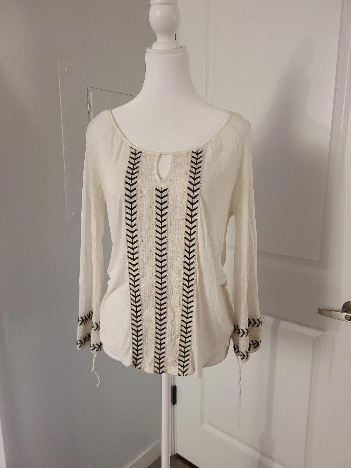 American Eagle Outfitters Boho Embroidered Keyhole Tunic Size S / US 4 / IT 40 - 1 Thumbnail
