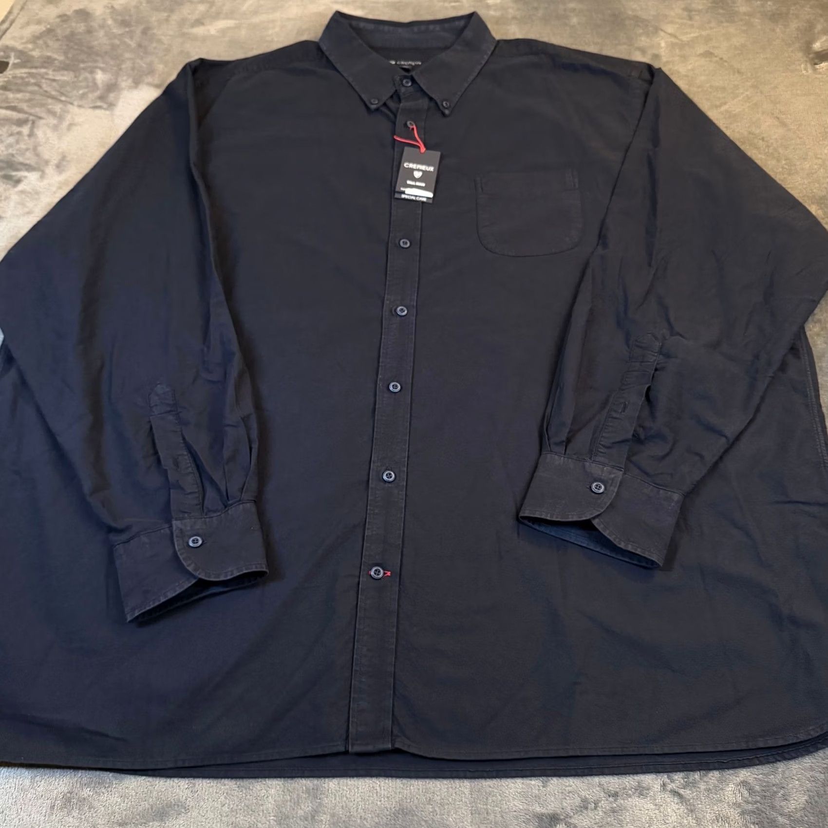 Cremieux VINTAGE Cremieux Black Button-Down Shirt Long Sleeve Cotton Twill 4XT 66in Chest Big & Tall Mens, Classic, Professional, Workwear Size US XXL / EU 58 / 5 - 3 Thumbnail