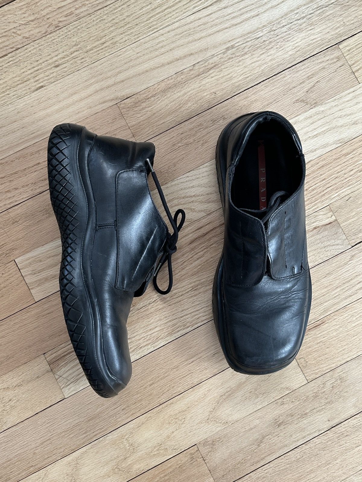 Prada Prada Square Toe Derby Shoes Size US 8.5 / EU 41-42 - 1 Thumbnail