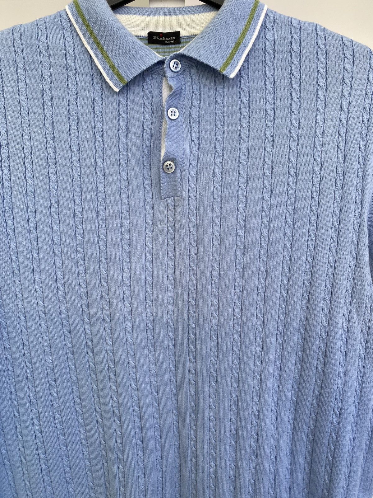 Kiton Vintage Kiton Rib Knit Polo T-Shirt Size US M / EU 48-50 / 2 - 6 Thumbnail