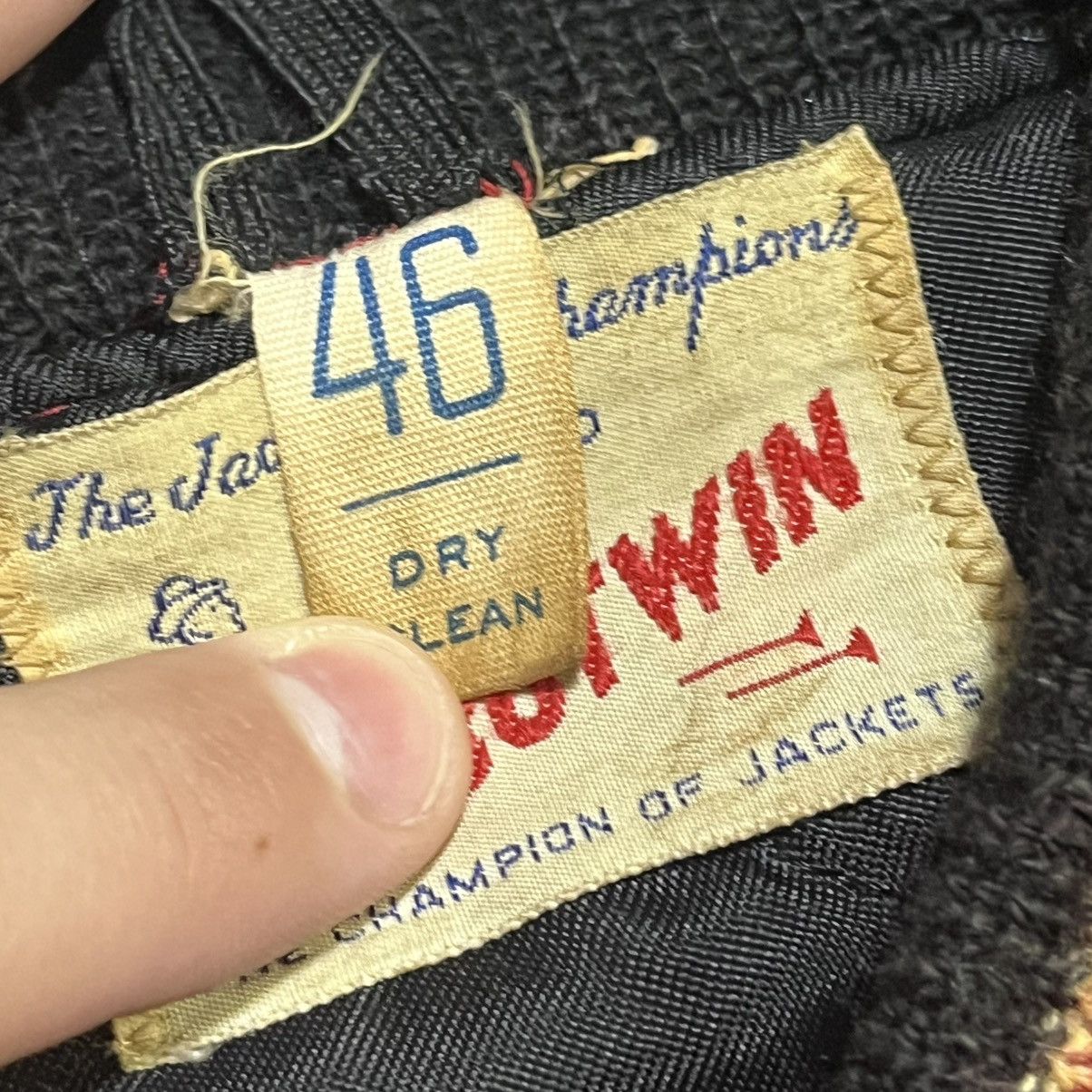 Vintage Vintage 1960s Stauffers Reality Wool Leather Varsity Jacket Size US L / EU 52-54 / 3 - 7 Thumbnail