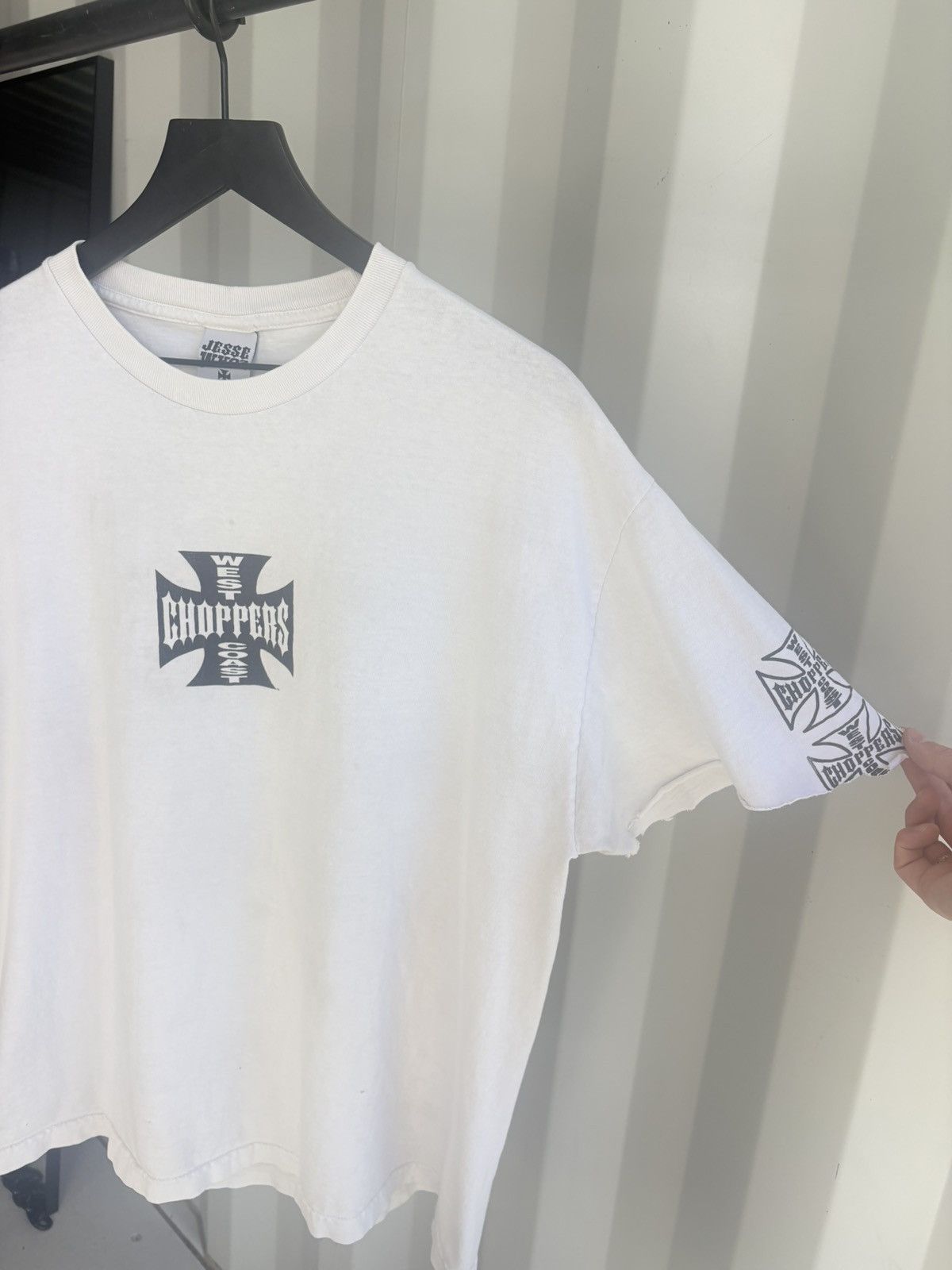 Vintage West Coast Choppers Thrashed Faded Distressed Shirt GRUNGE Size US XL / EU 56 / 4 - 2 Thumbnail