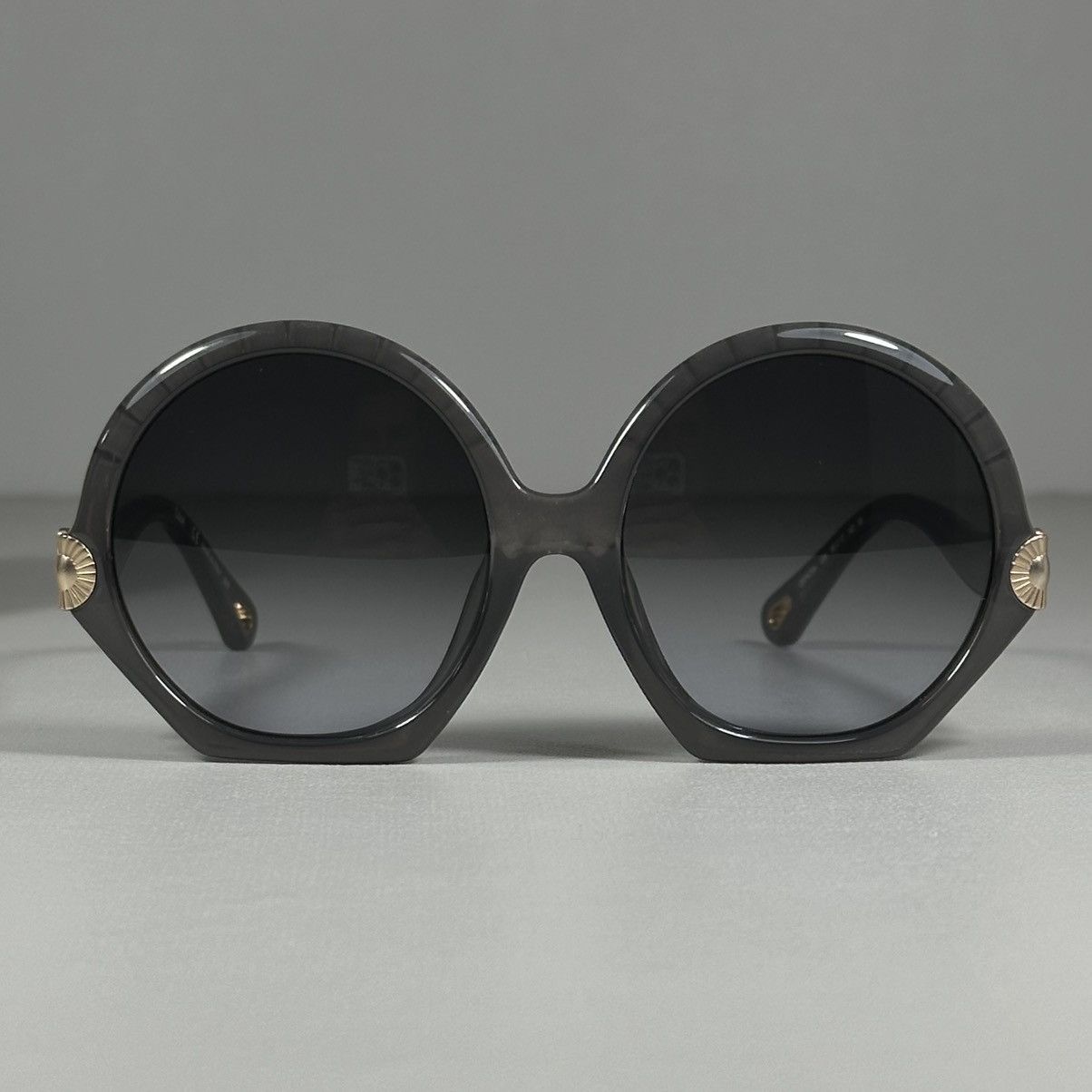 Chloe Chloe CE747SA 036 Round-Oval Dark Grey Sunglasses Size ONE SIZE - 3 Thumbnail