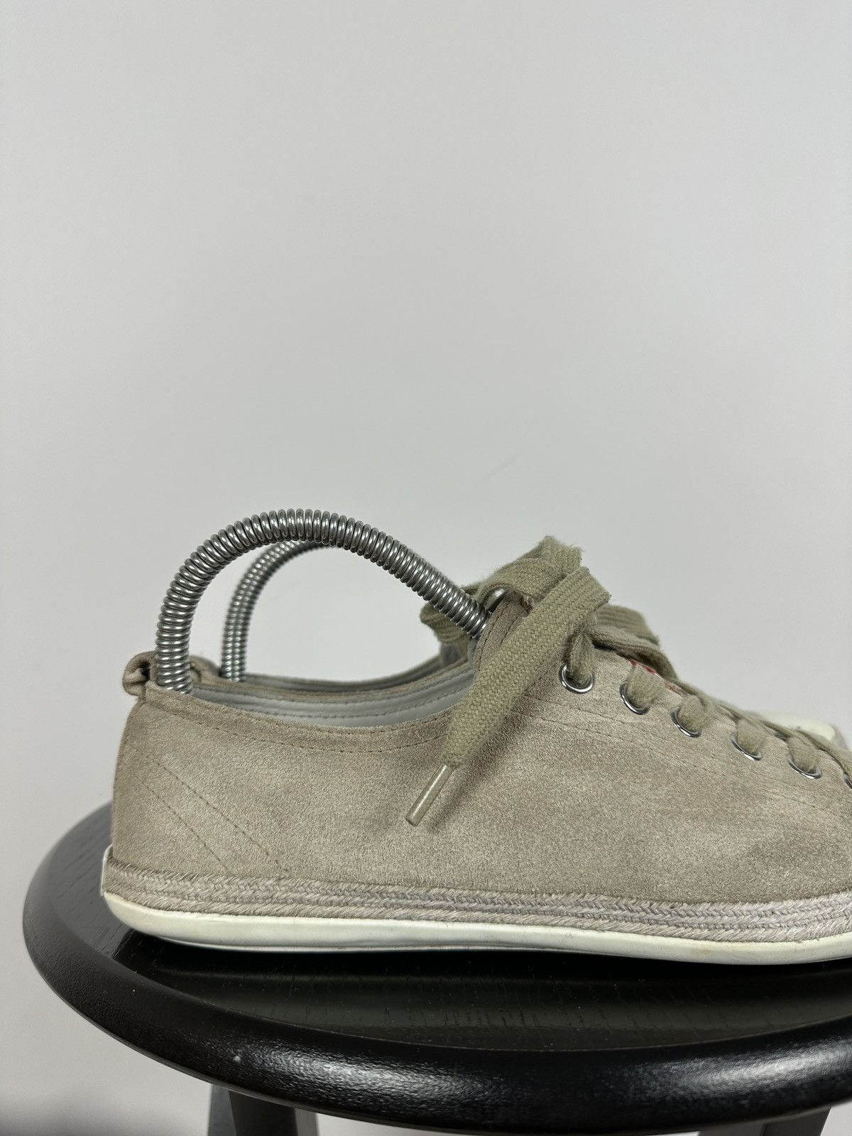 Prada Prada Suede Low Tops Red Tab Linea Rossa Trainers Sneakers Size US 8.5 / IT 38.5 - 15 Thumbnail