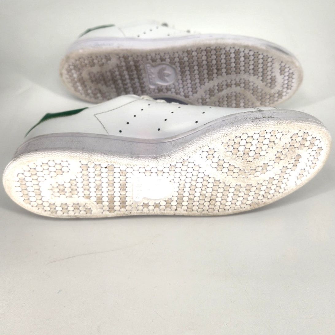 Adidas Adidas Stan Smith White Leather Green Heel Tab Sneaker Sz 7 Size US 7 / IT 37 - 7 Thumbnail