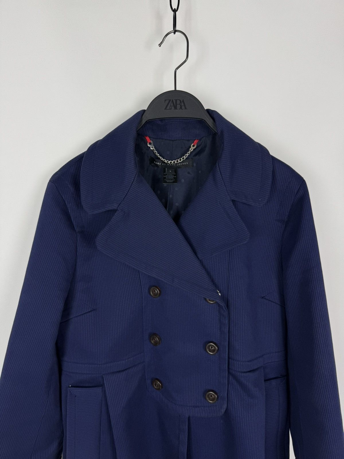Marc by Marc Jacobs Marc by Marc Jacobs Ribbed Mid Women’s Coat Jacket Size L / US 10 / IT 46 - 4 Thumbnail