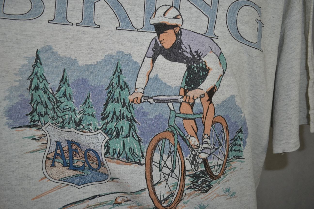 American Eagle Outfitters × Vintage 90s American Eagle Outfitters MTB Mountain Biking tee XL Size US XXL / EU 58 / 5 - 5 Thumbnail