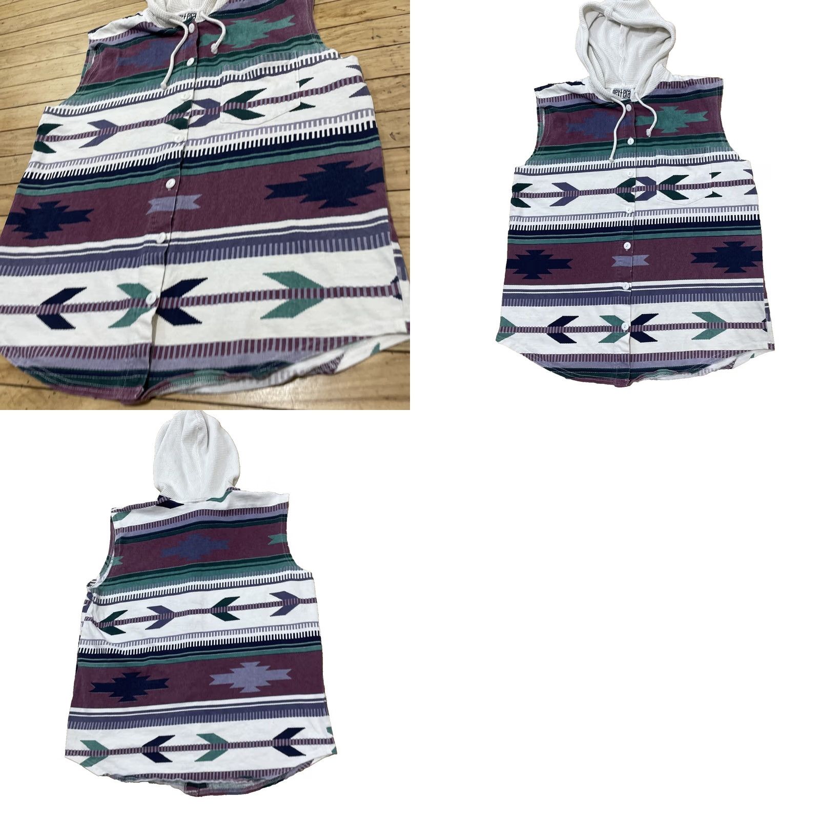 NEXT VINTAGE NEXT ERA Tank Button Shirt Mens S Beach Hoodie Southwest Aztec Small Shirt Unisex Adults XS? Size US M / EU 48-50 / 2 - 10 Thumbnail