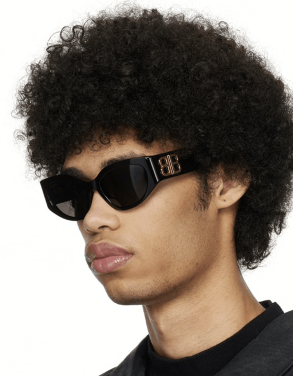 image of New Balenciaga Bb0324Sk - 002 Sunglasses in Black, Men's
