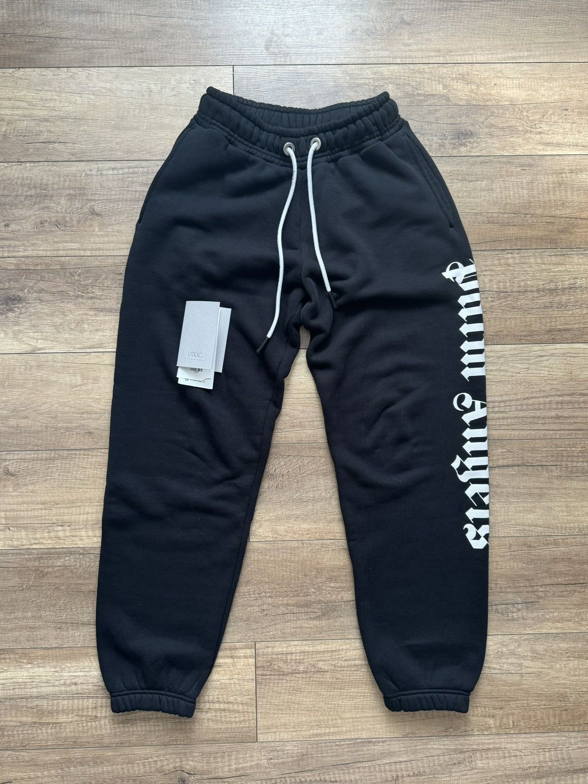 image of Palm Angels Logo Sweatpants in Black, Women's (Size 26)