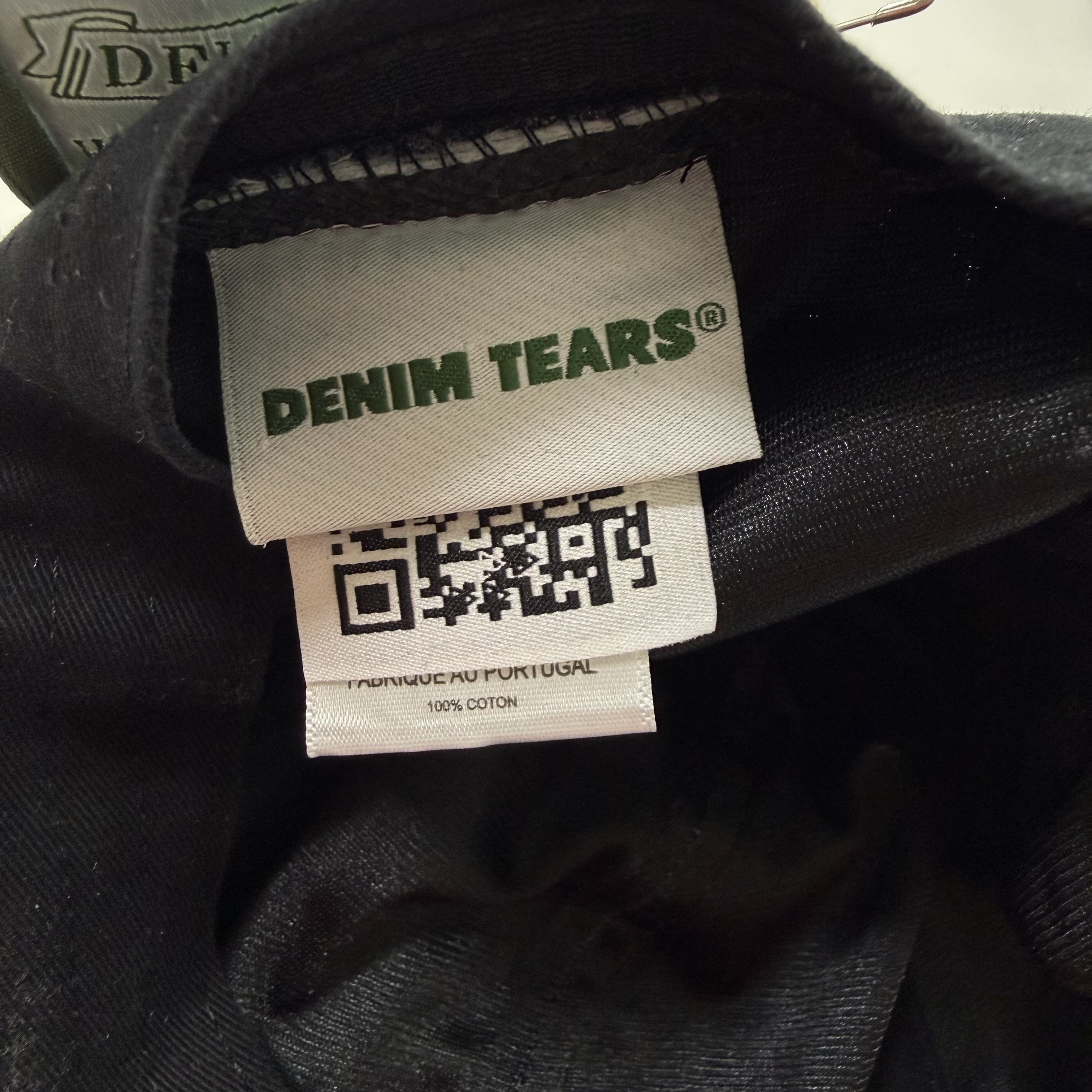 DENIM TEARS Denim Tears Black Embroidered D Logo Baseball Cap Hat Size ONE SIZE - 7 Thumbnail