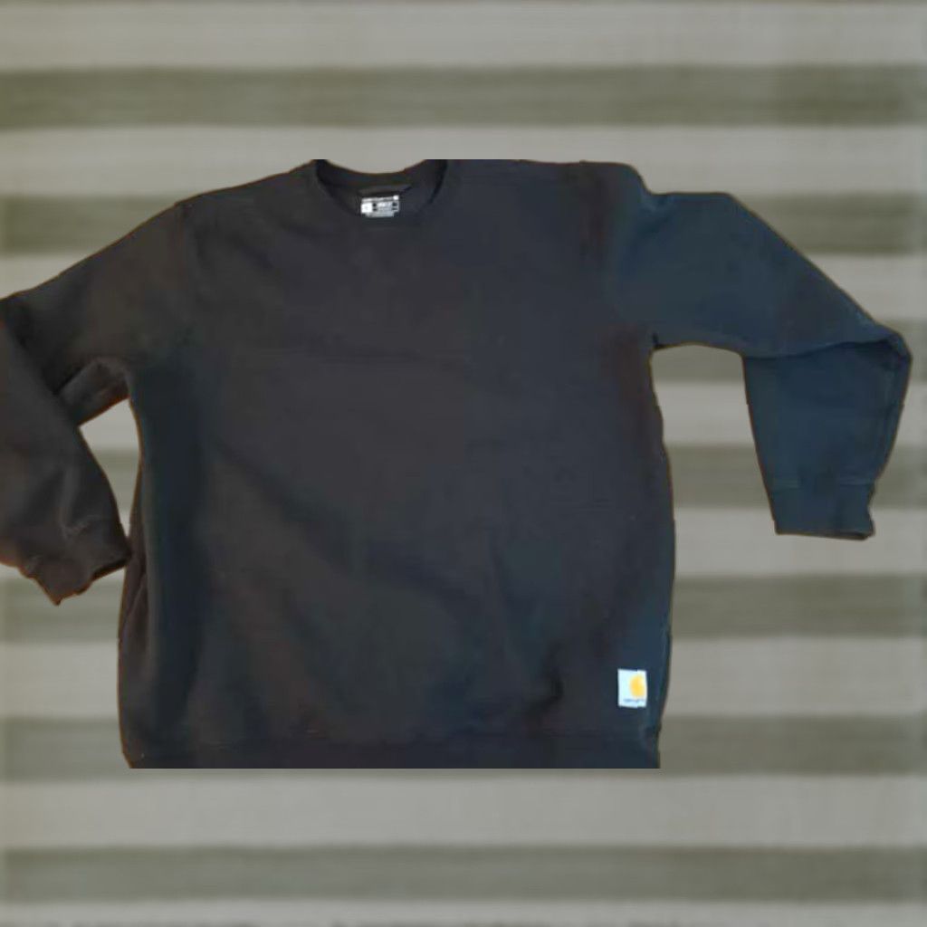 Carhartt VINTAGE Carhartt Sweatshirt Unisex Adults XL Black Pullover Heavy Loose Fit Sweatshirt Size US XL / EU 56 / 4 - 1 Thumbnail