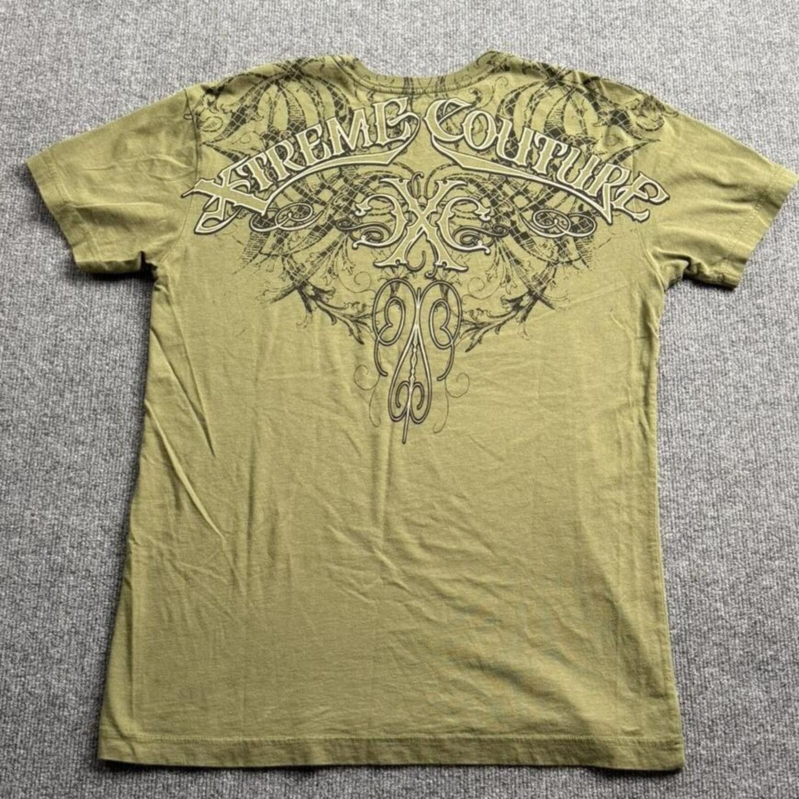 Other Y2K Xtreme Couture Affliction Green T-Shirt Mens L Size US L / EU 52-54 / 3 - 3 Thumbnail