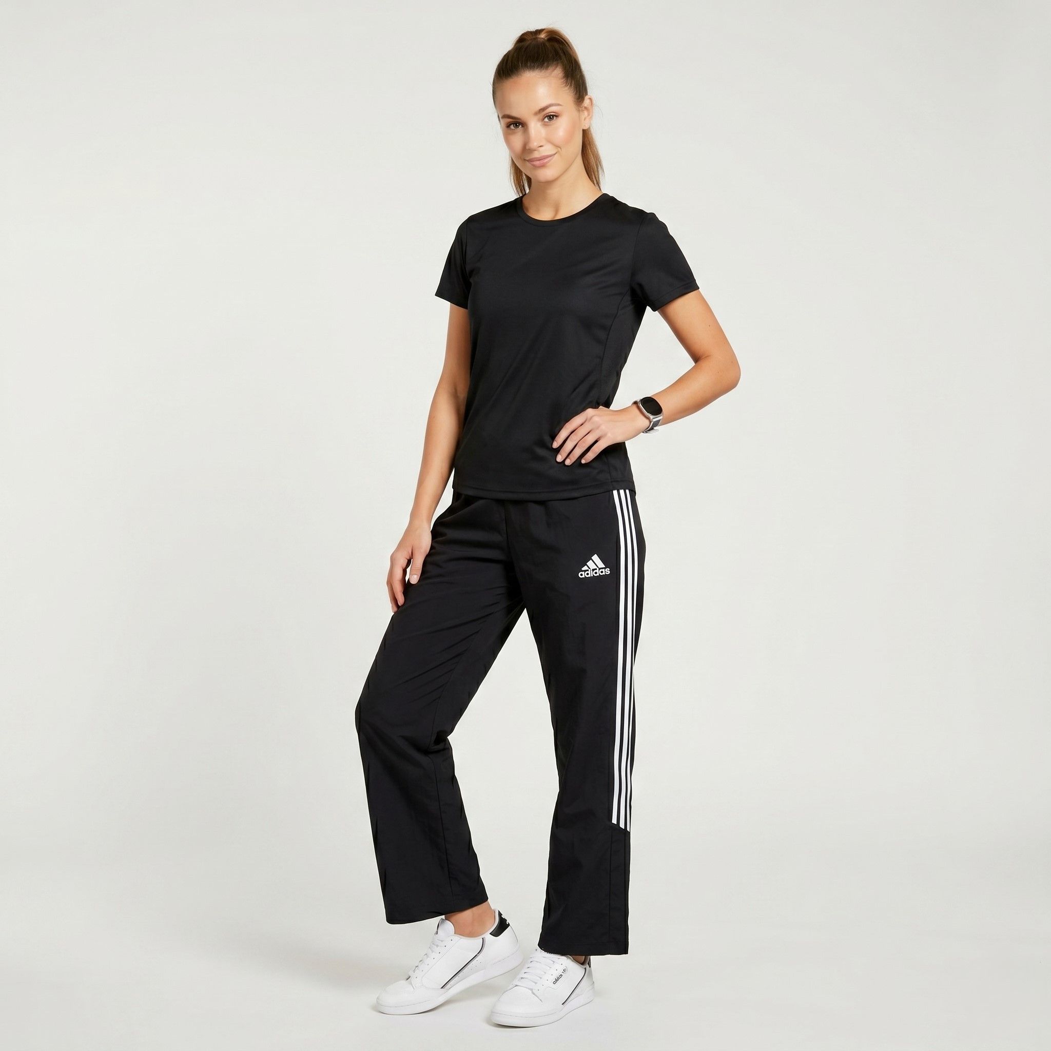 Adidas Adidas Women 12 M Sweatpants Black Vintage 9578 Size 34" / US 12 / IT 48 - 1 Thumbnail