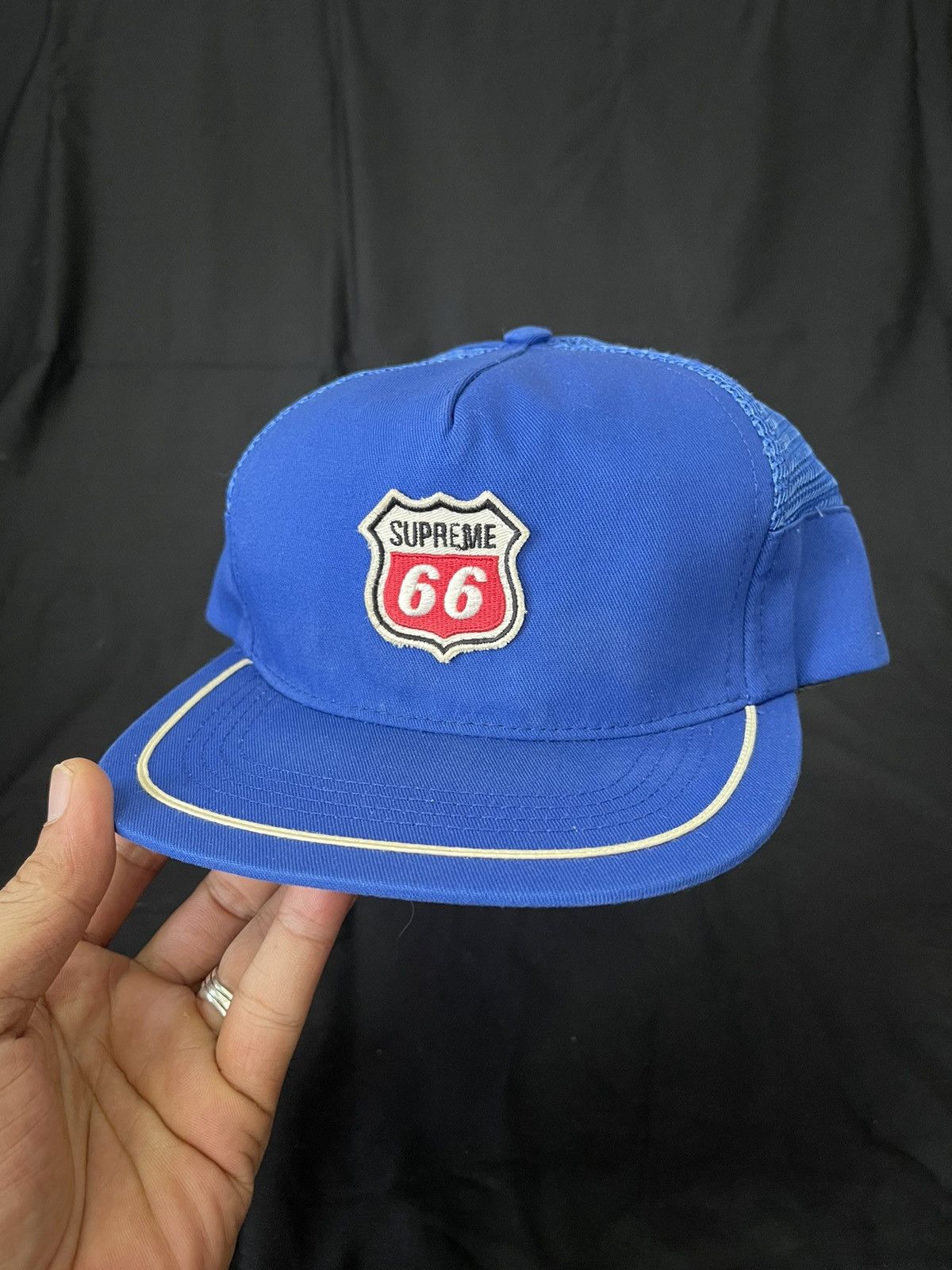 Supreme SS12 Supreme Route 66 Side Vent 5 Panel Snapback Cap Hat Size ONE SIZE - 2 Thumbnail