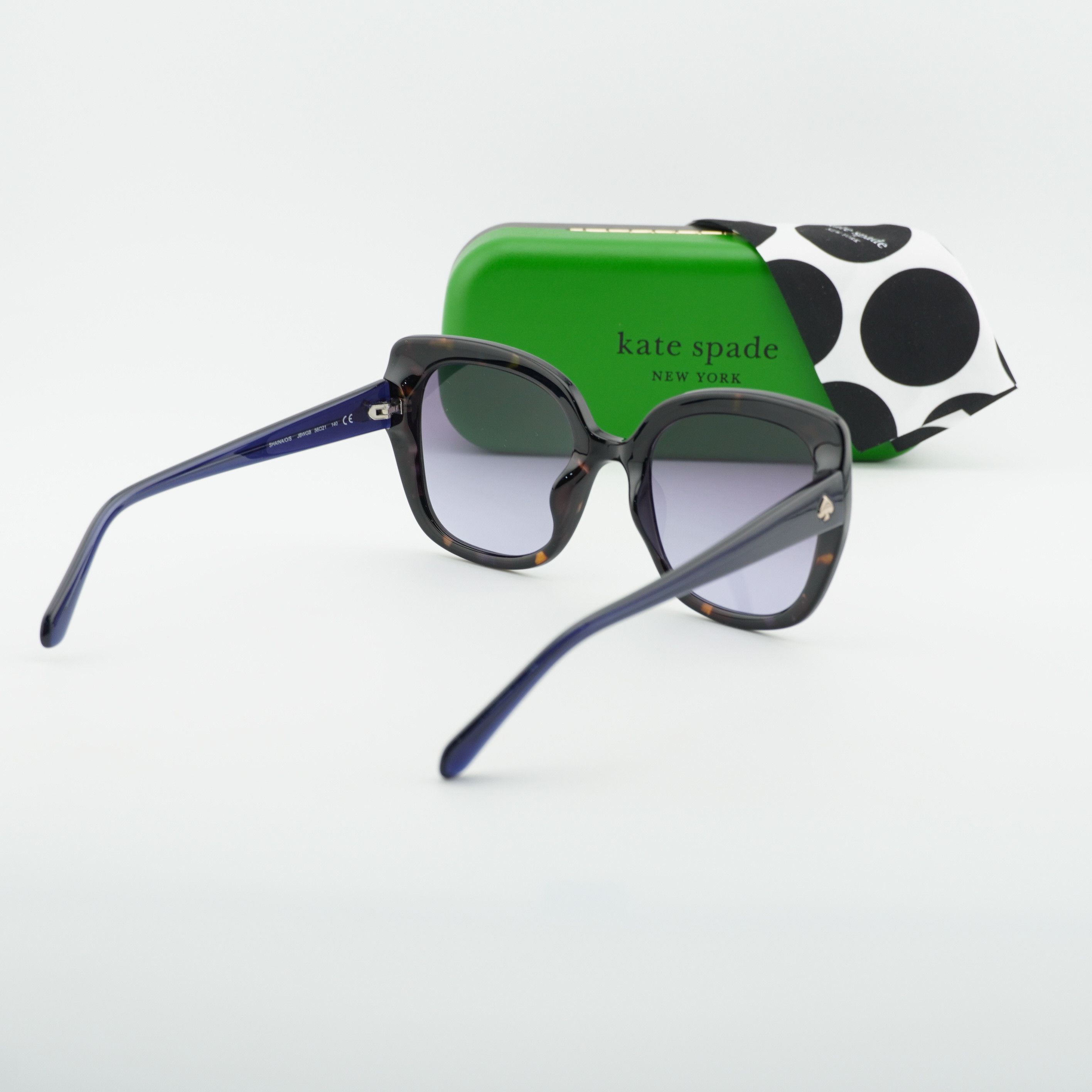 Kate Spade Kate Spade SHAINA/O/S 0JBW GB Sunglasses Havana Square Frame Size ONE SIZE - 10 Thumbnail