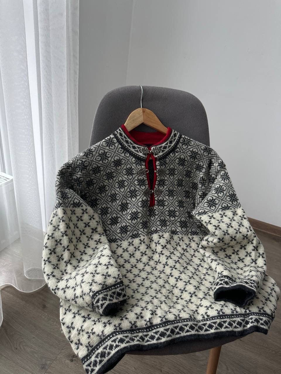 Japanese Brand × Vintage Vintage Nordic Jumper Fair Isle Wool Sweater Size L / US 10 / IT 46 - 14 Thumbnail