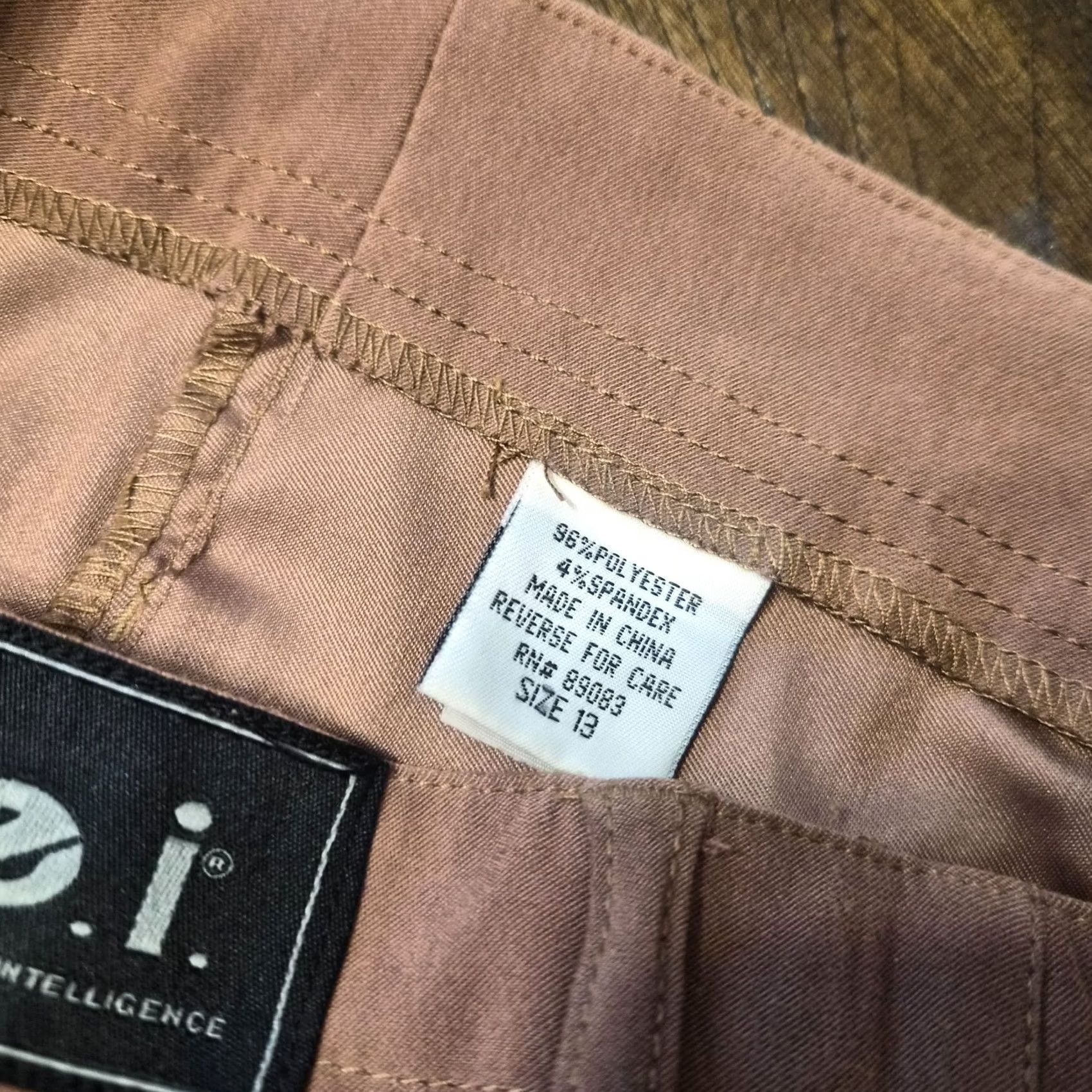 Vintage VINTAGE LEI Y2K Women’s Juniors Brown Lace Up Flare Pants Size 13 Stretch G132 Pants Mens?? Size 34" / US 12 / IT 48 - 5 Thumbnail