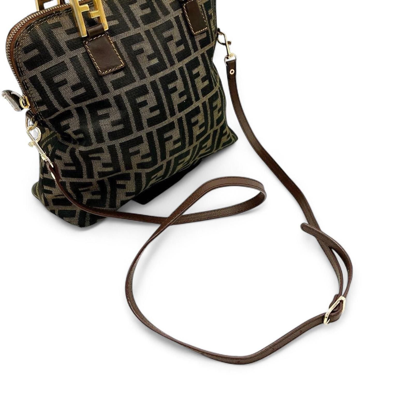Fendi Fendi - Monogram Canvas Handbag Leather Handles Size ONE SIZE - 5 Thumbnail