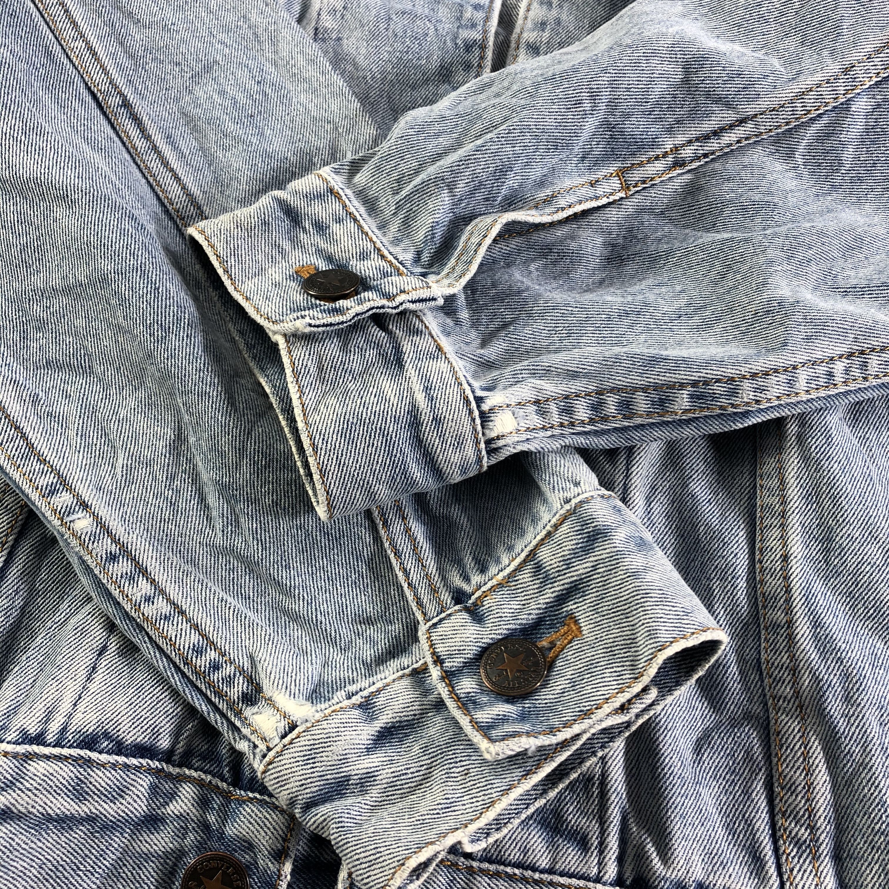 Converse Vintage Distressed Converse Denim Jacket Size US L / EU 52-54 / 3 - 5 Thumbnail