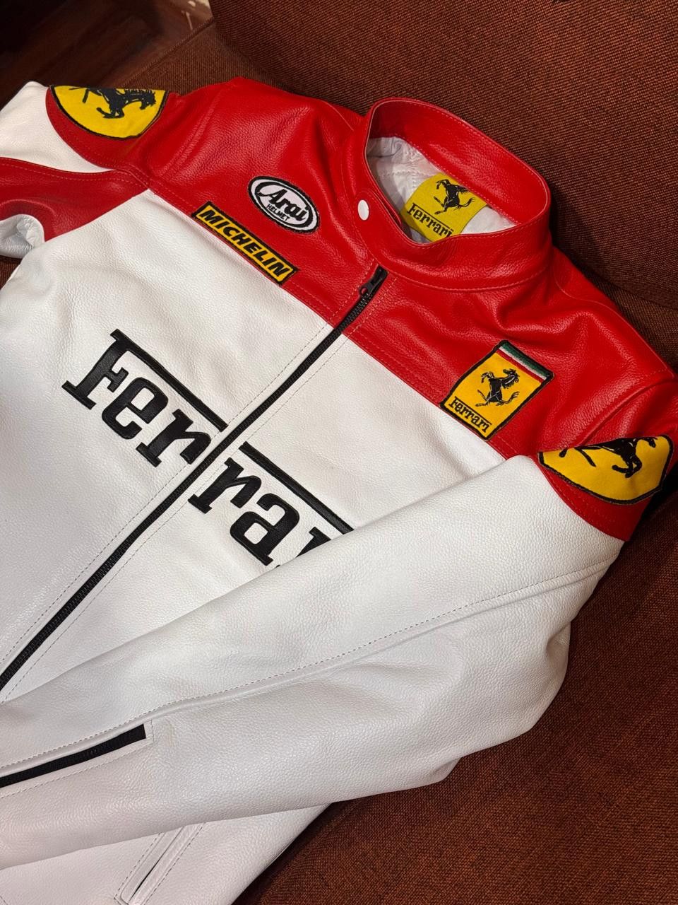 Ferrari × Vintage Vintage Ferrari Leather Jacket Size US L / EU 52-54 / 3 - 1 Thumbnail