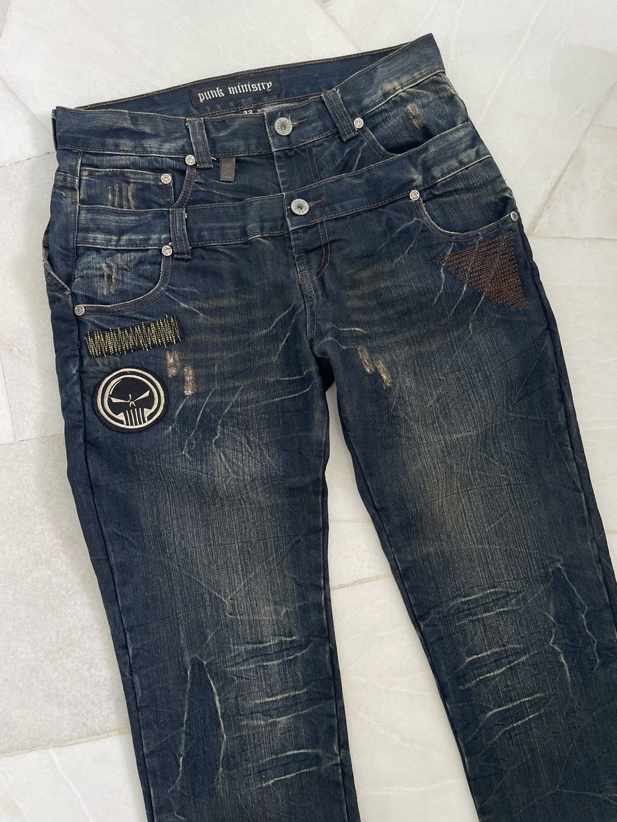 Japanese Brand × Seditionaries VINTAGE JAPANESE BRAND DOUBLE WAIST JEANS Size US 31 - 4 Thumbnail
