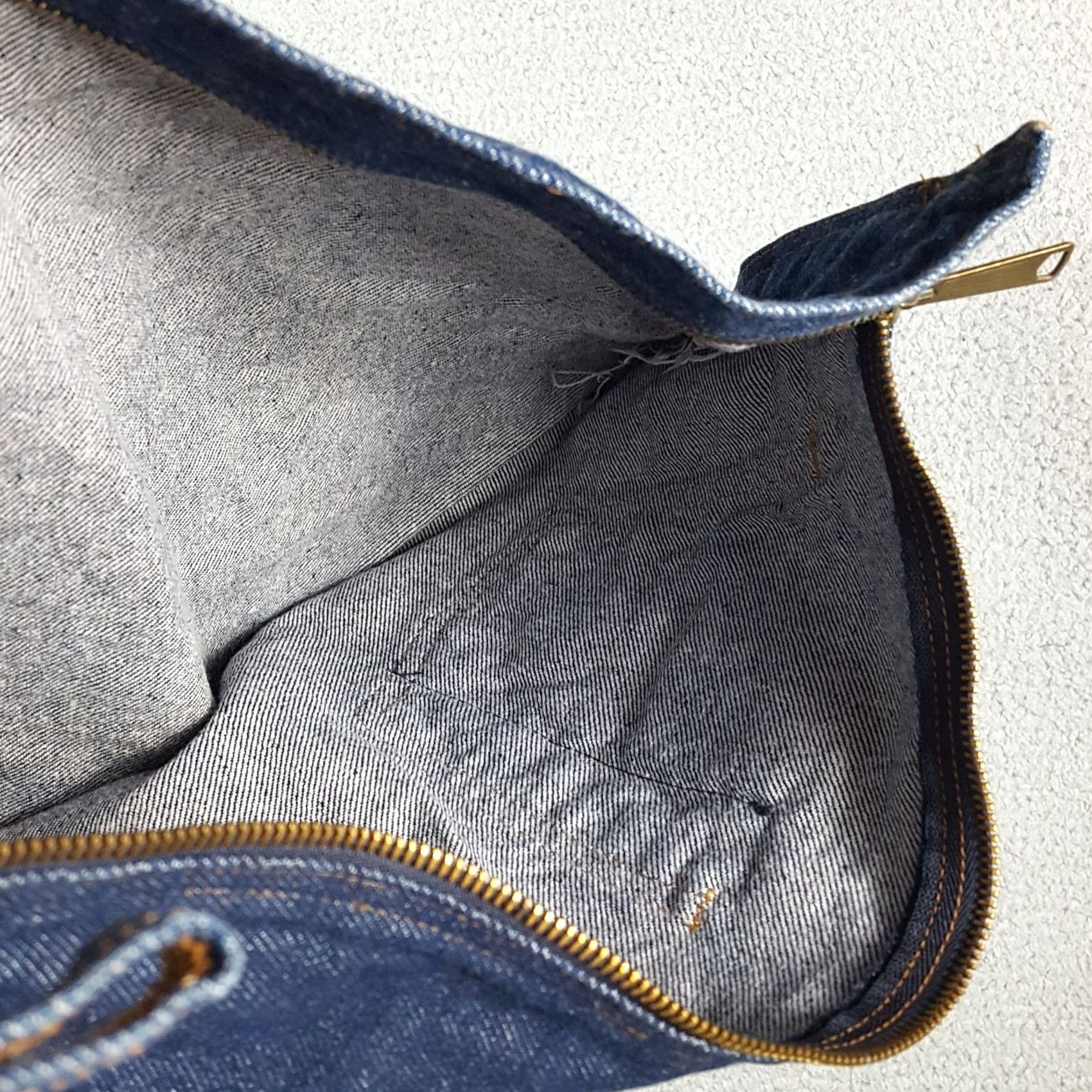 Wrangler Vintage Wrangler Western Denim Small Tote Clutch Bag Zipper Pouch Purse Cowboy Womens Bag Size ONE SIZE - 7 Thumbnail