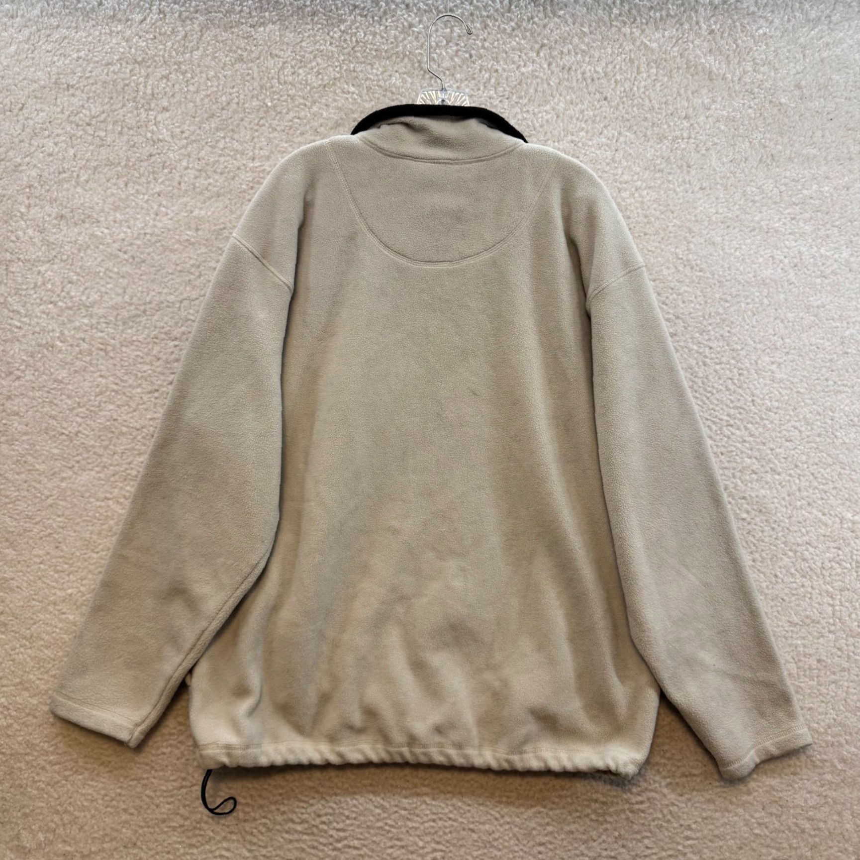 Vintage Y2K Vintage Fleece 1/4 Zip Pullover Sweater Jacket Large XL Mens Cream Beige Mens L Casual Grunge 1990s Beige Fleece Size US L / EU 52-54 / 3 - 2 Thumbnail