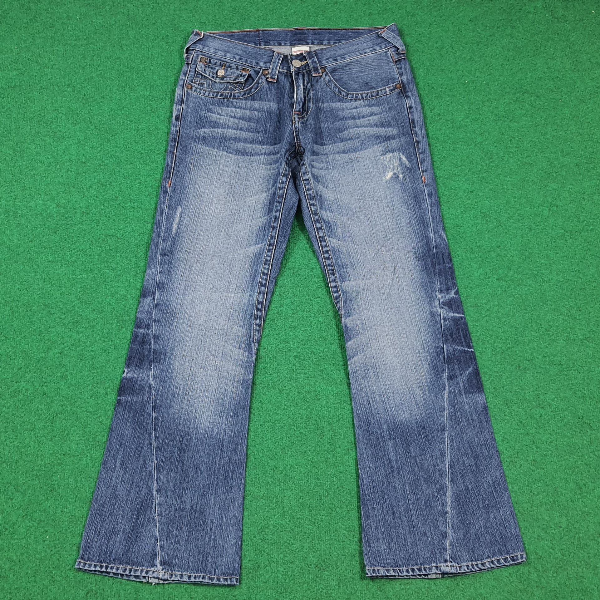 True Religion Rare True Religion Joey World Tour Embroidery Jeans C297N15 Size US 33 - 5 Thumbnail
