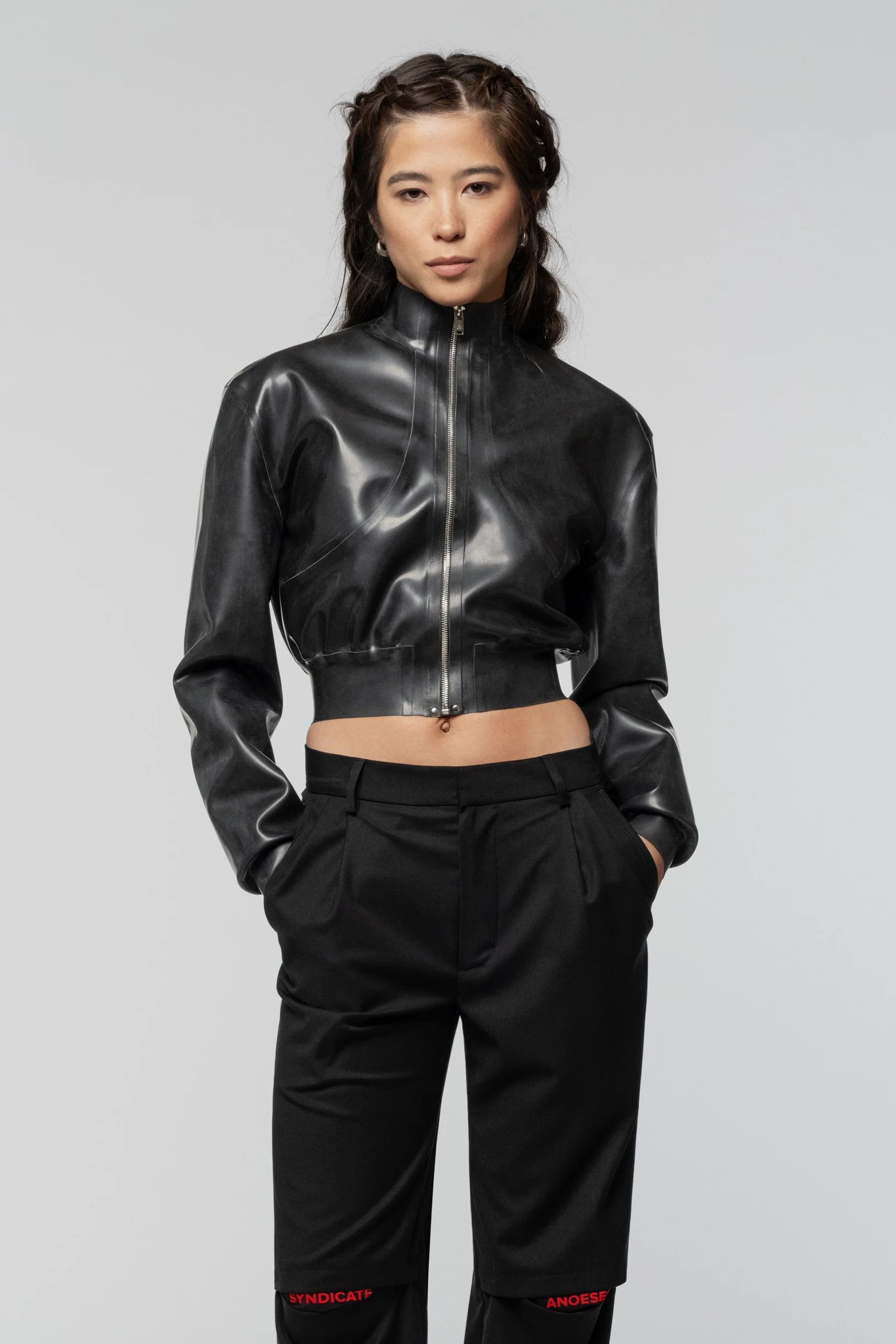Syndicate Anoeses x Syndicate Latex Cropped Bomber Size M / US 6-8 / IT 42-44 - 1 Thumbnail