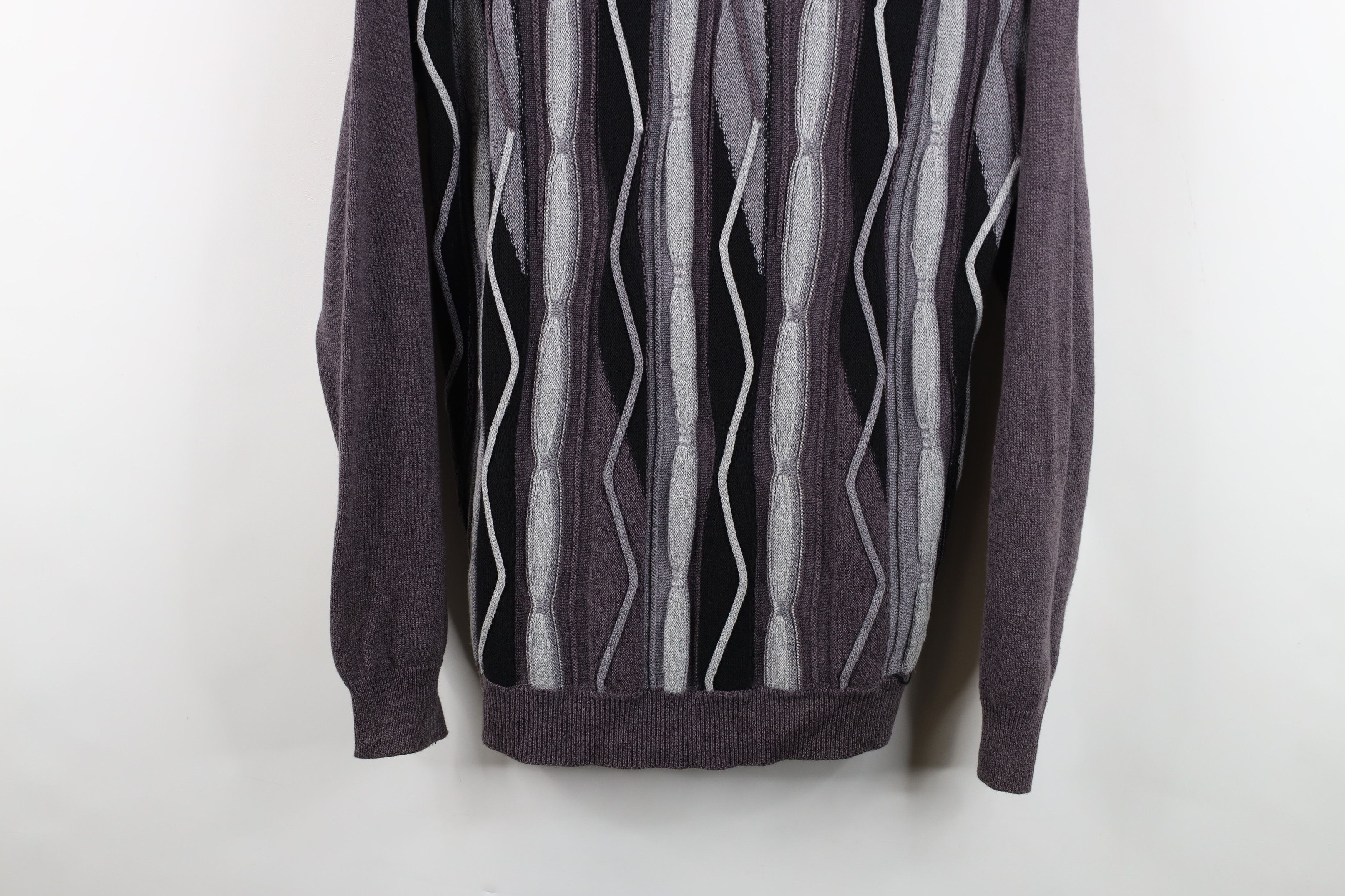 Vintage Vintage 90s Coogi Style Knit Collared Half Zip Sweater Size US XXL / EU 58 / 5 - 3 Thumbnail