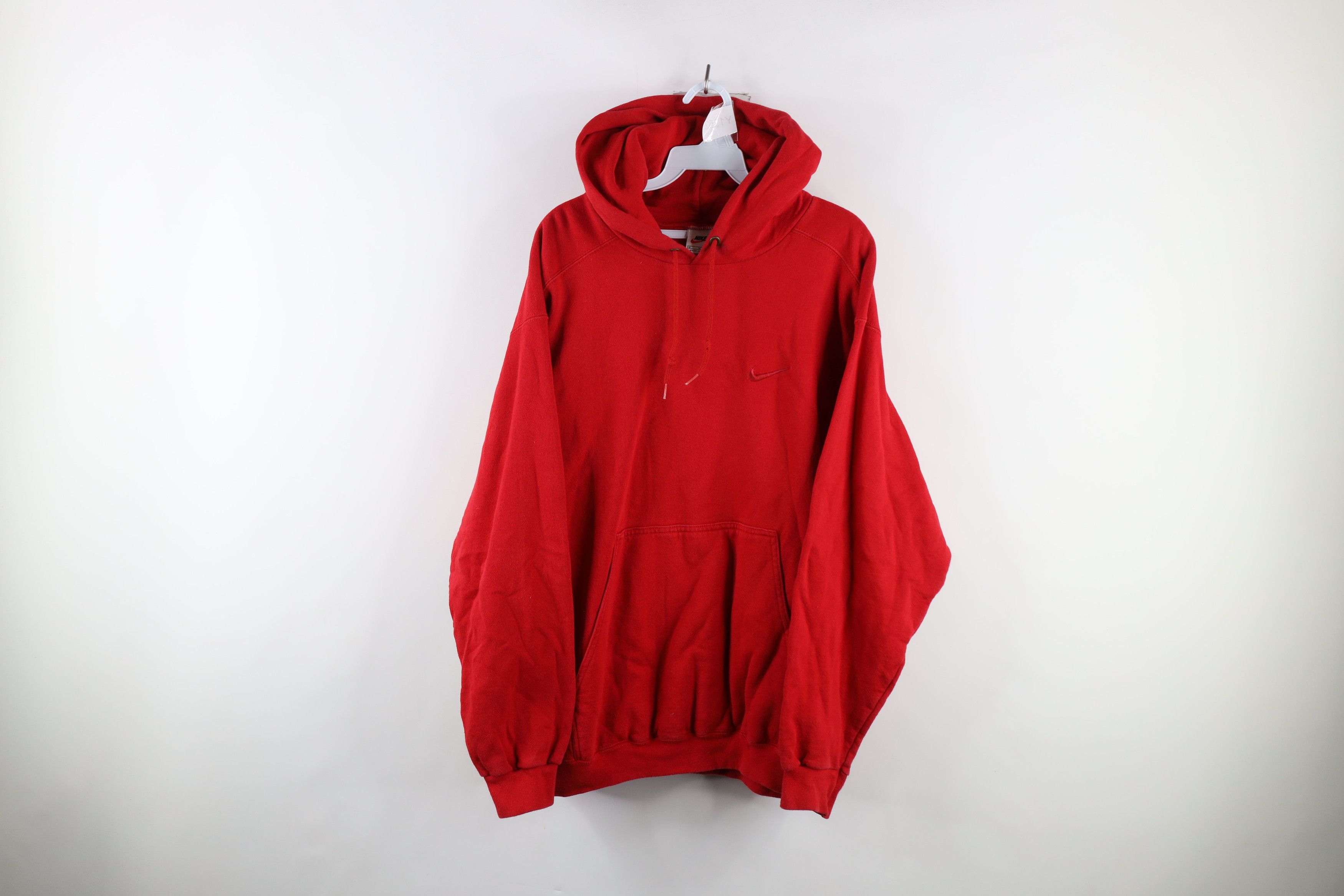 image of 90's Nike Scott Mini Swoosh Hoodie Sweatshirt Red Usa, Men's (Size Medium)