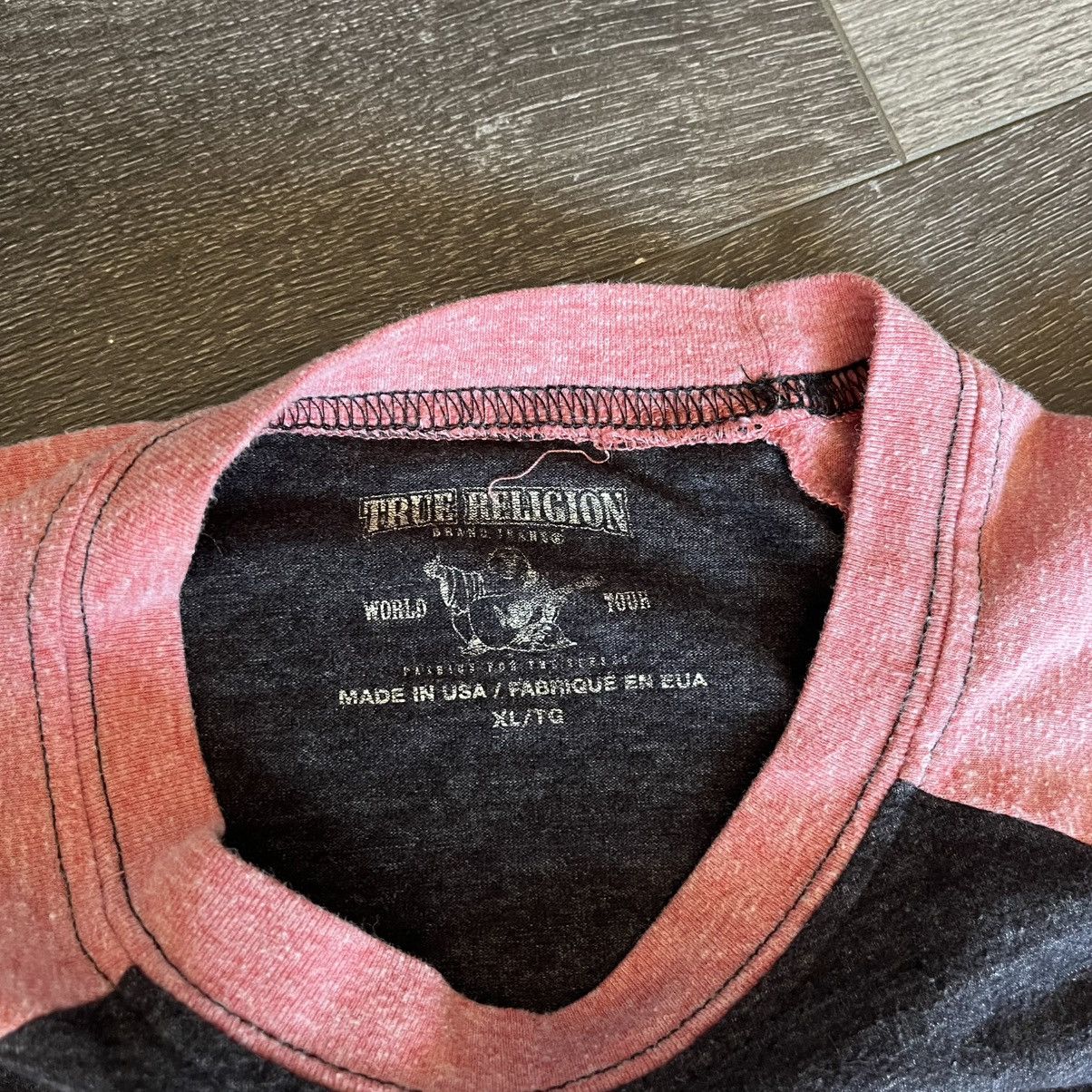 True Religion Vintage 2000s True Religion All Stars Baseball Raglan LS Tee Size US L / EU 52-54 / 3 - 5 Thumbnail