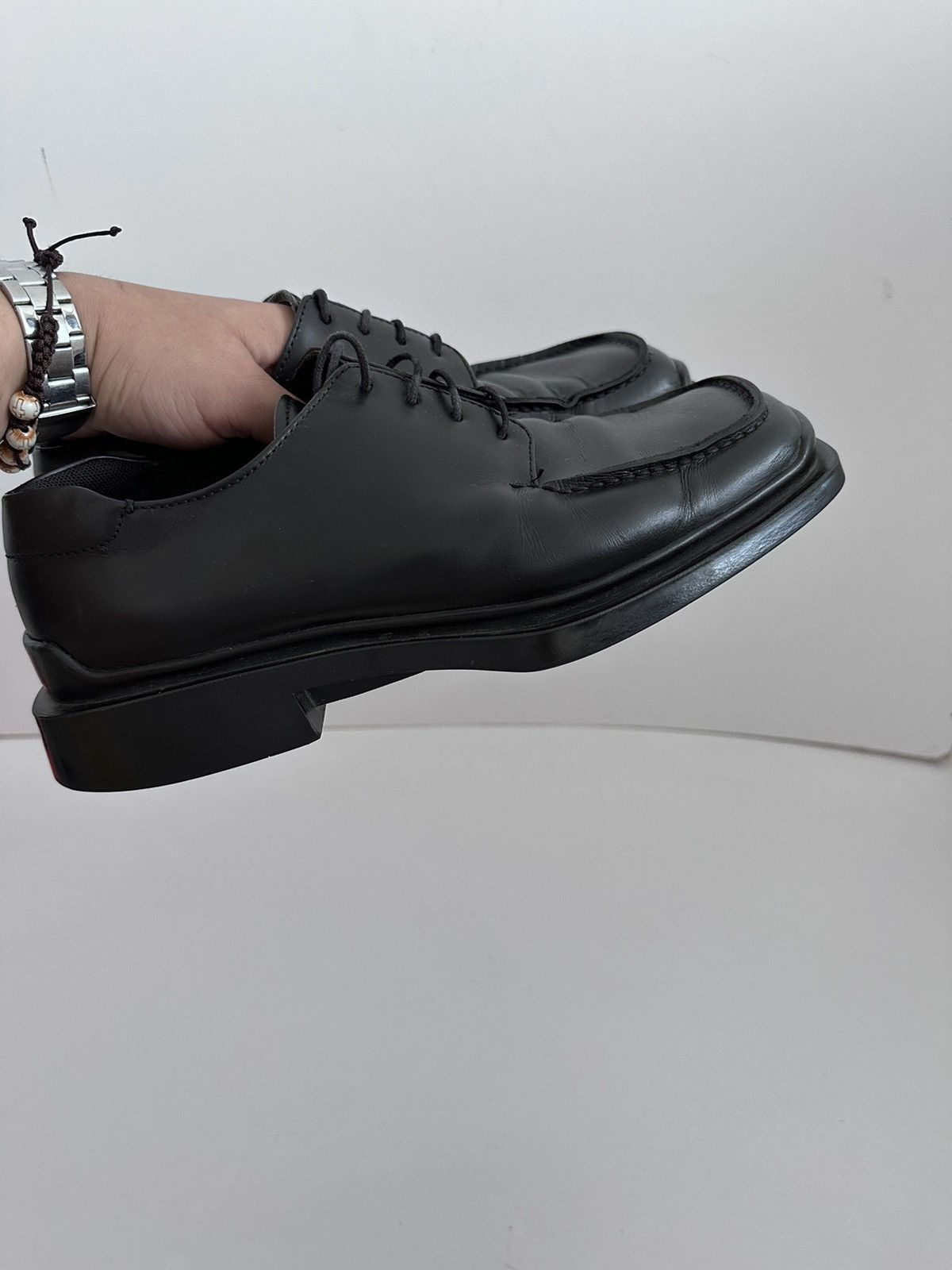 Prada PRADA Black Leather Vintage 90s Shoes Mens 7 1/2 Size US 7.5 / EU 40-41 - 15 Thumbnail