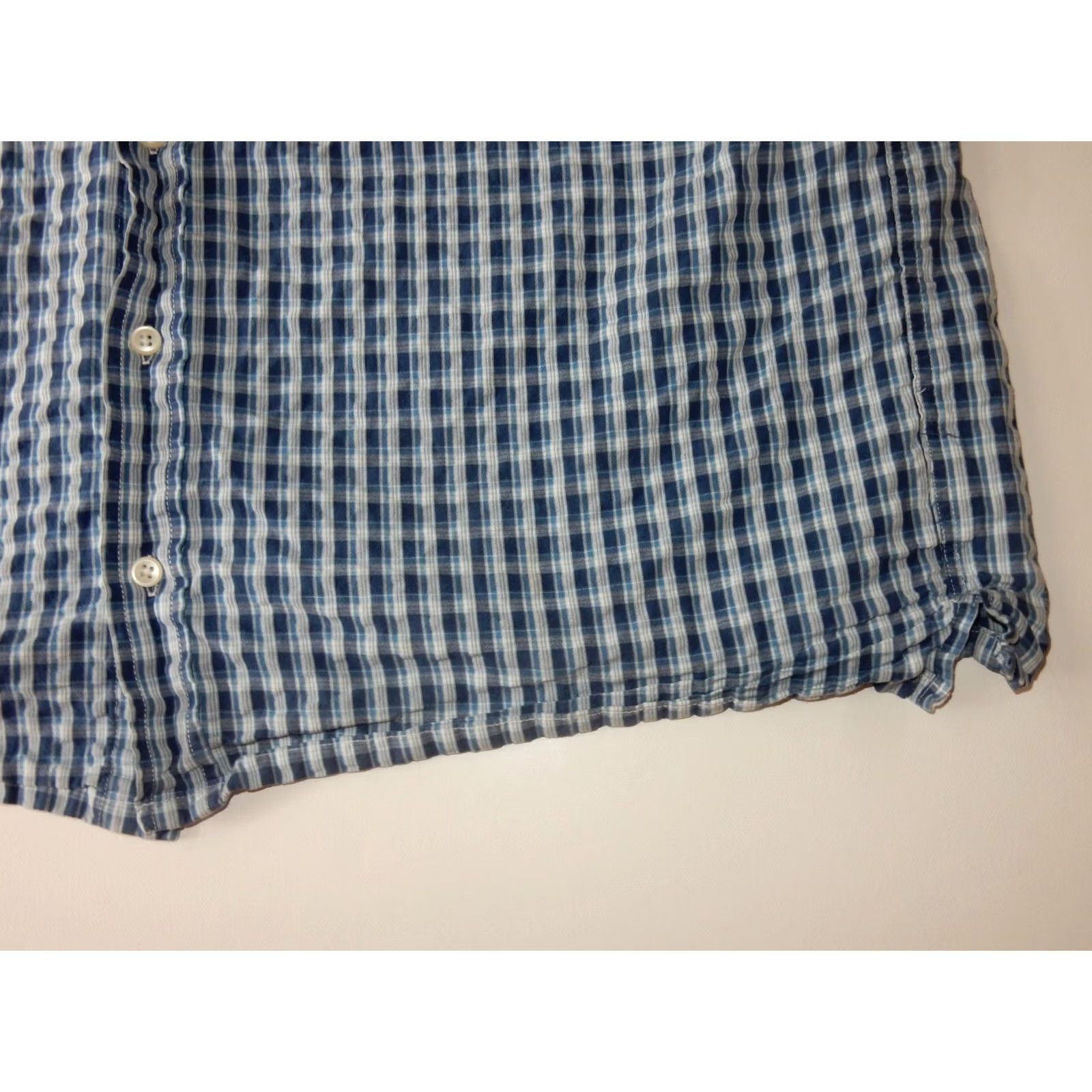 Vintage L.L. Bean Mens Short Sleeve Button-Up Shirt LT Blue Cotton Big & Tall Size US L / EU 52-54 / 3 - 2 Thumbnail