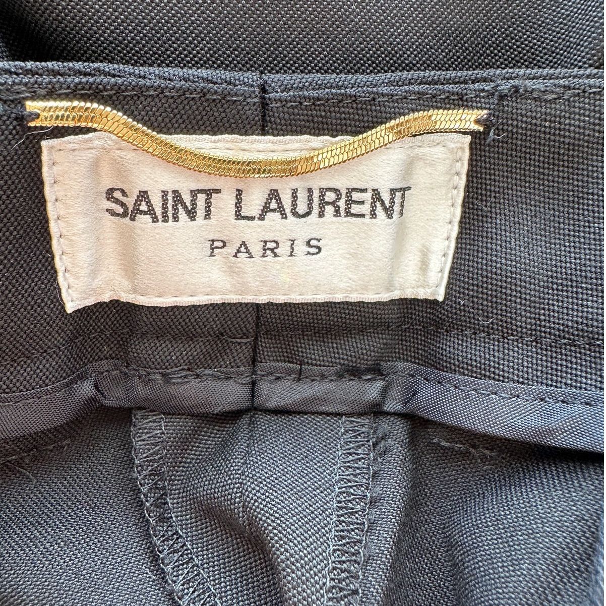 Yves Saint Laurent Saint Laurent Black Tuxedo Pants Satin Stripe Zip Hem US 6 Size 28" / US 6 / IT 42 - 9 Thumbnail