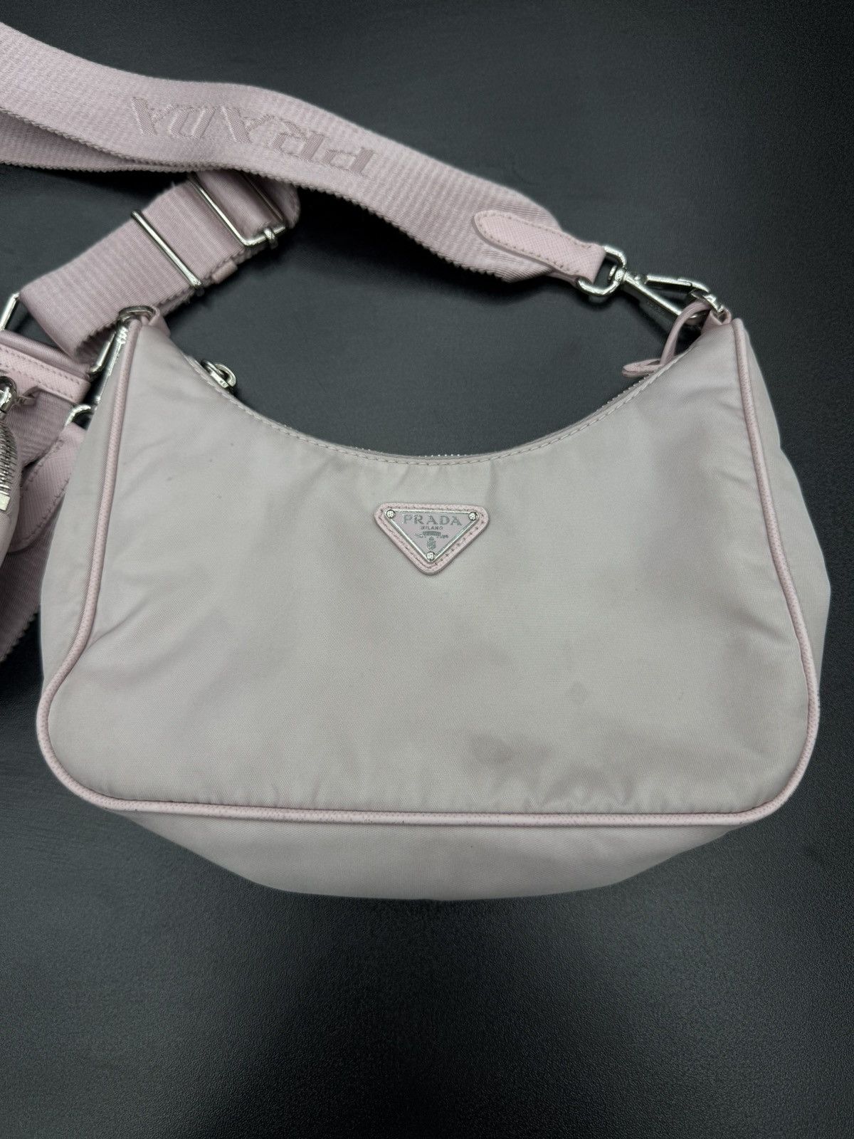 Prada Prada Re-Edition 2005 shoulder bag in pink Size ONE SIZE - 4 Thumbnail