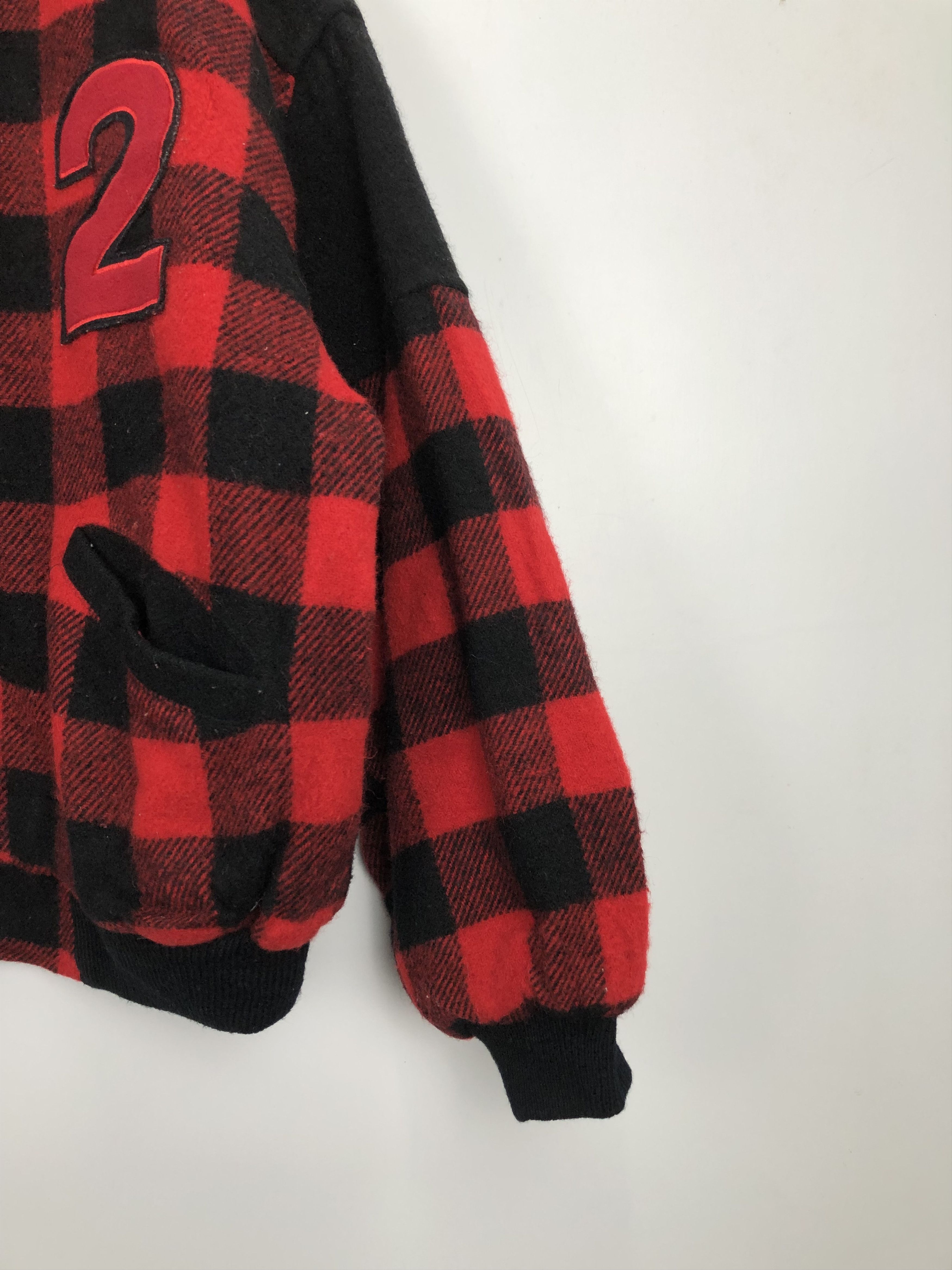 Vintage Vintage 90s Campus Pair Checker Wool Varsity Jacket V0352 Size US M / EU 48-50 / 2 - 5 Thumbnail