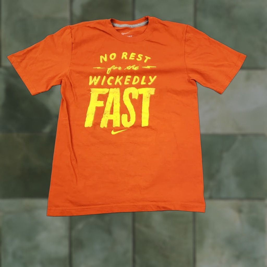 Nike Nike Dri-FIT T-Shirt Mens Small Orange Short Sleeve Moisture Wicking Cotton Logo Crew Neck Regular Fit Size US S / EU 44-46 / 1 - 1 Thumbnail
