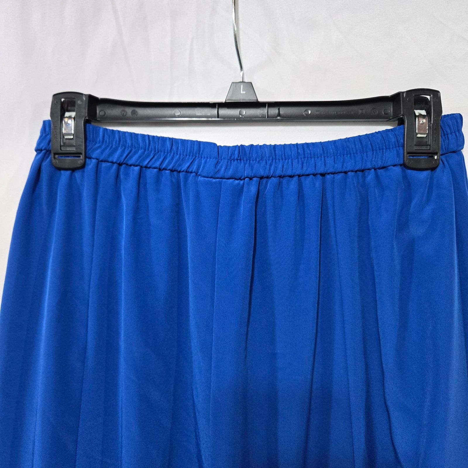 Vintage 70s Blue Short Sleeve Top Midi Skirt Scarf 3 Piece Set XL Size XL / US 12-14 / IT 48-50 - 12 Thumbnail