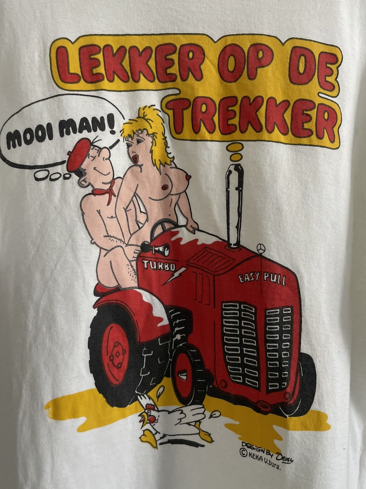 Vintage Vintage 80’s Crazy Lekker op de trekker Y2K T-Shirt Humor Size US L / EU 52-54 / 3 - 3 Thumbnail