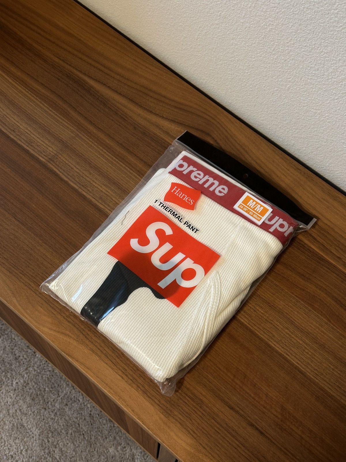 Hanes × Supreme SUPREME Bone Thermal Pants Size US 32 / EU 48 - 1 Thumbnail