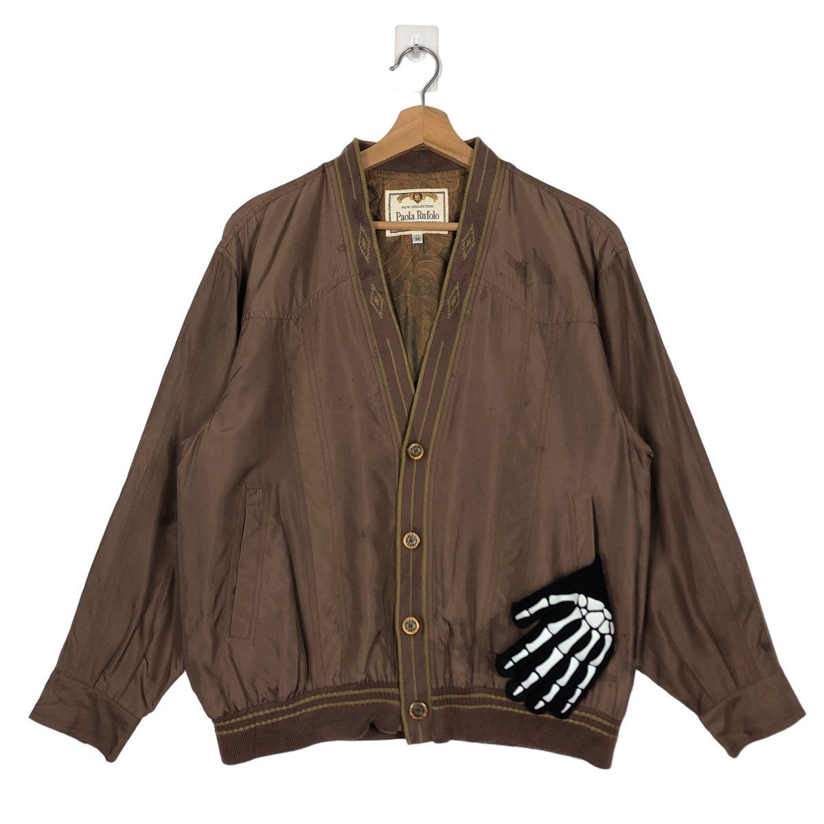 Japanese Brand 🔥90’s Vintage Cardigan Bomber Jacket Paola Rufola Size US M / EU 48-50 / 2 - 3 Thumbnail