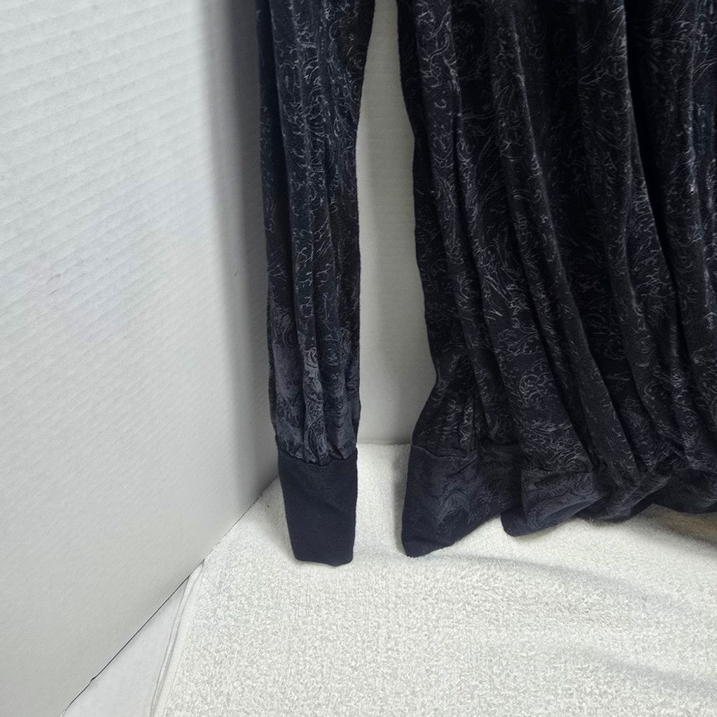 The Unbranded Brand Language Los Angeles Black Patterned Top Size L / US 10 / IT 46 - 4 Thumbnail
