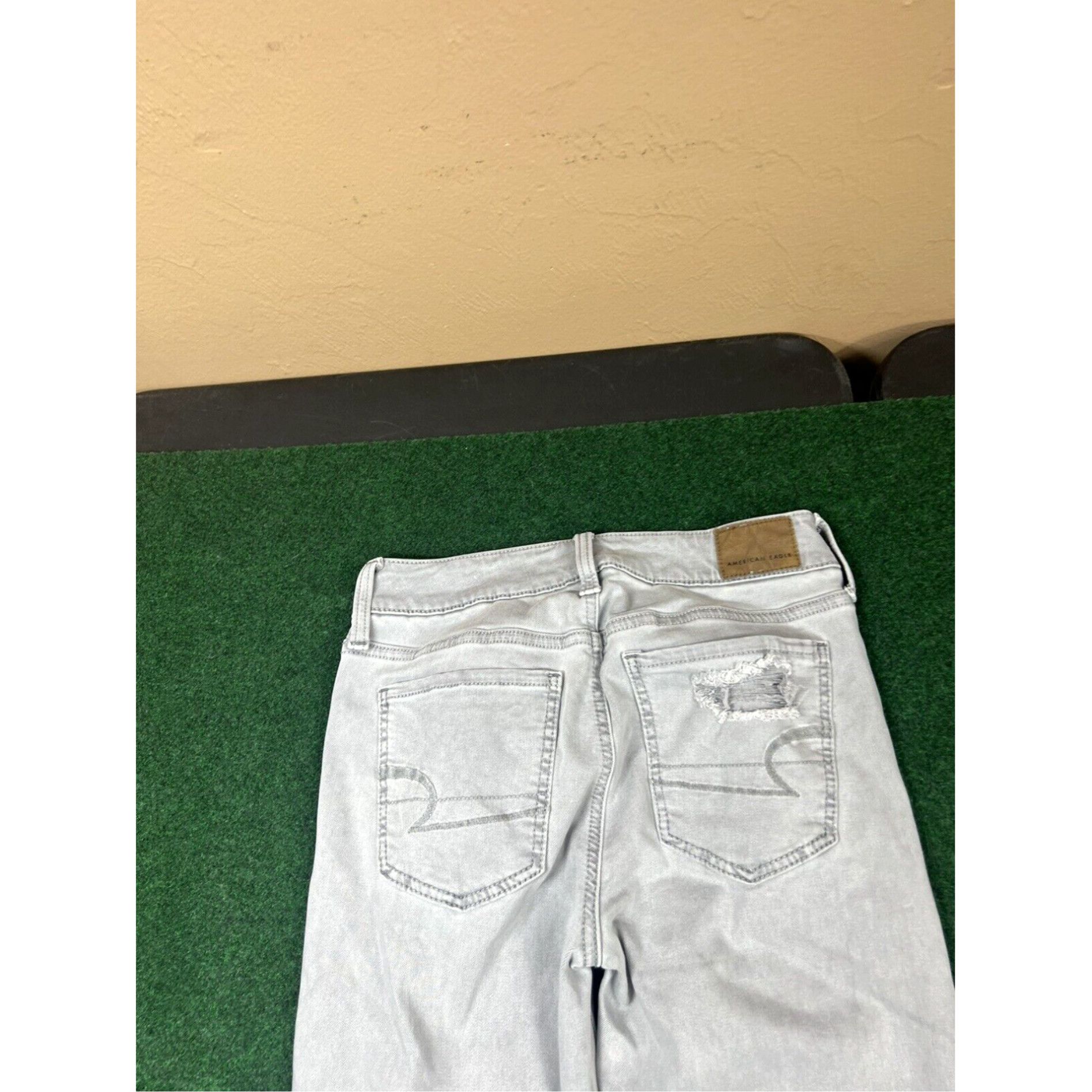 American Eagle Outfitters American Eagle Women's 2 Regular Jegging Super Stretch Low Rise Gray Jeans Size 26" / US 2 / IT 38 - 2 Thumbnail