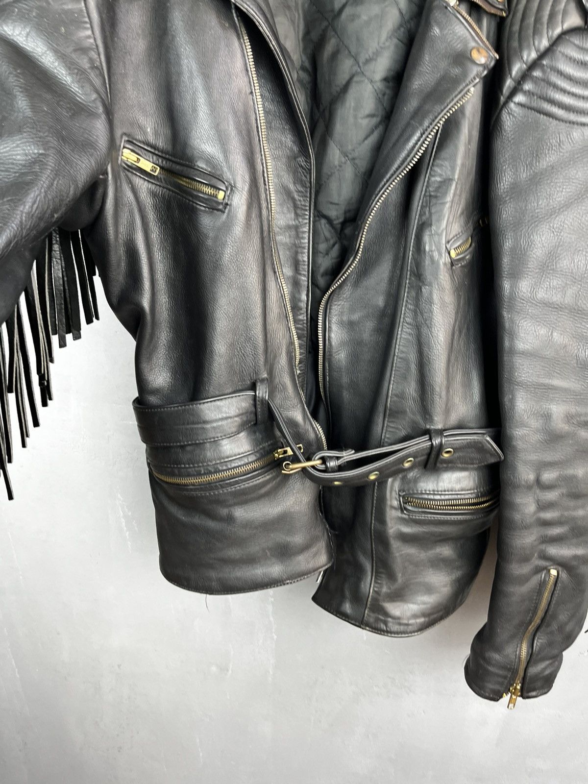 Genuine Leather × Leather × Vintage Leather Jacket vintage 90s Kurt Cobain style Size US L / EU 52-54 / 3 - 10 Thumbnail